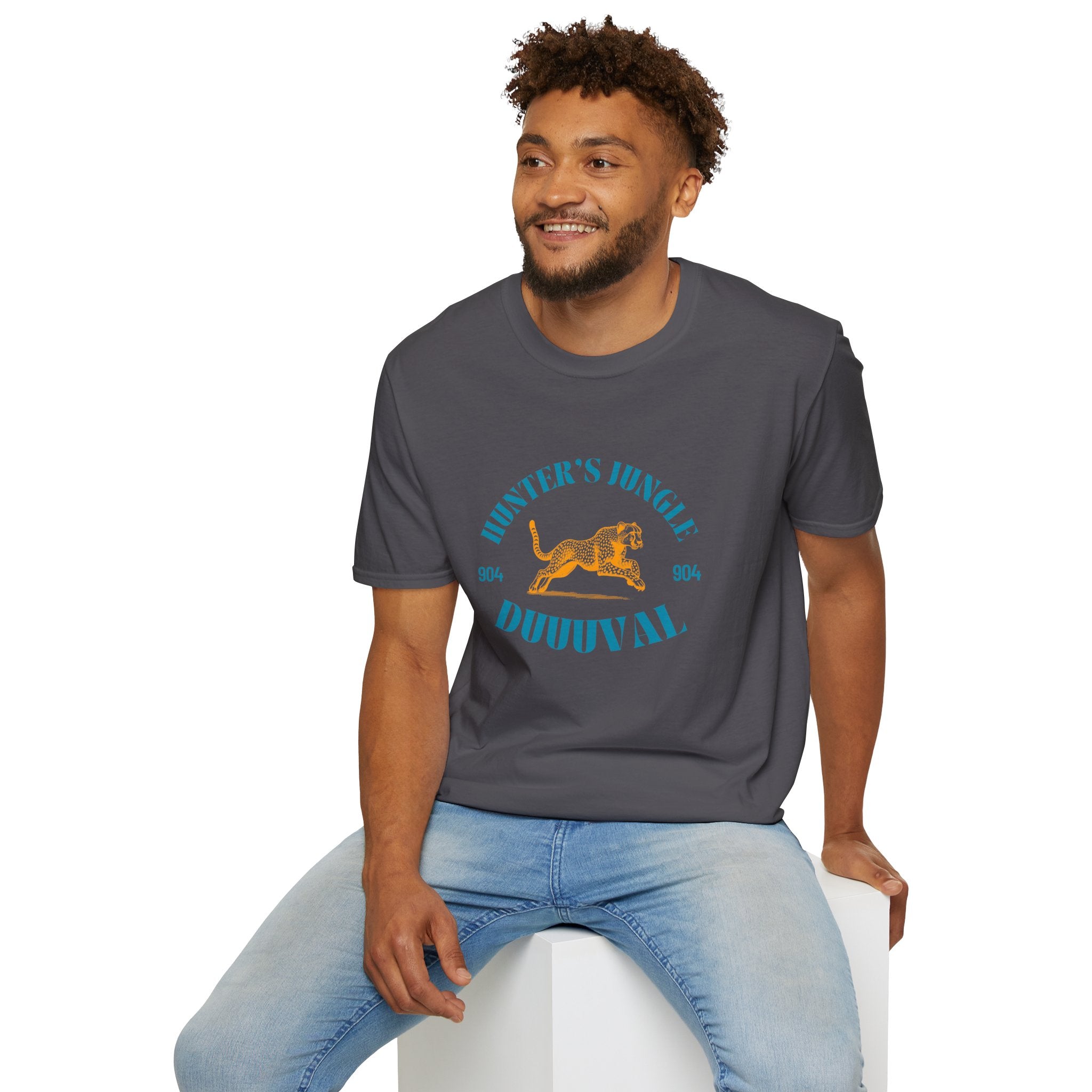 Hunter's Jungle  Soft T-Shirt - Duuuval Graphic Tee Vintage Travis Hunter T Shirt Jaguars Fans