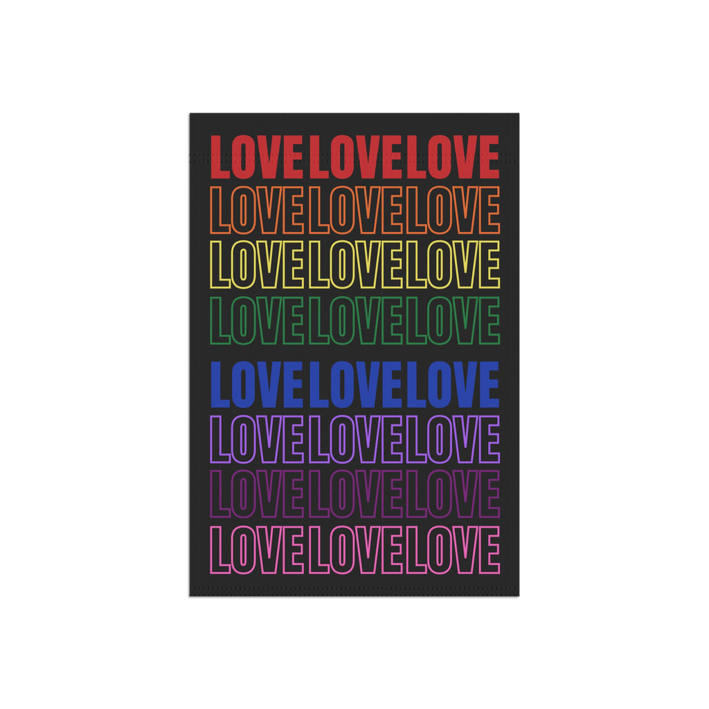 Garden Flag, Love is Love Gay Pride, Acceptance, Inclusion Banner for LGBTQ+ Celebrations, 12 x 18 LGBTQ+ Pride Outdoor Decor, Equality Yard
