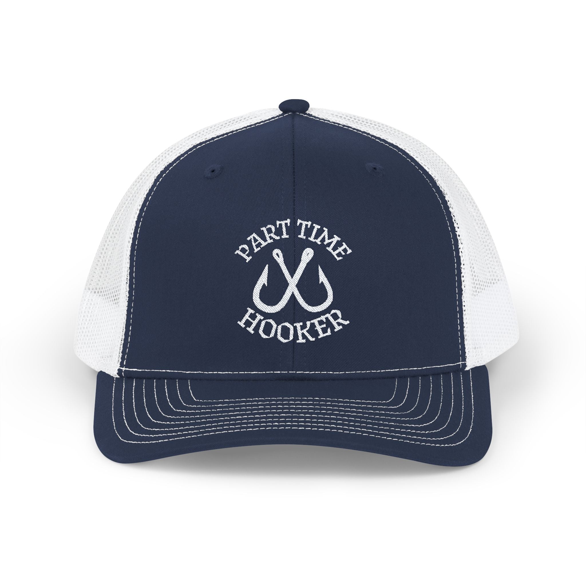 Part TIme Hooker Trucker Hat FIshing Logo Hat Fisherman Trucker Cap Part Time Hooker