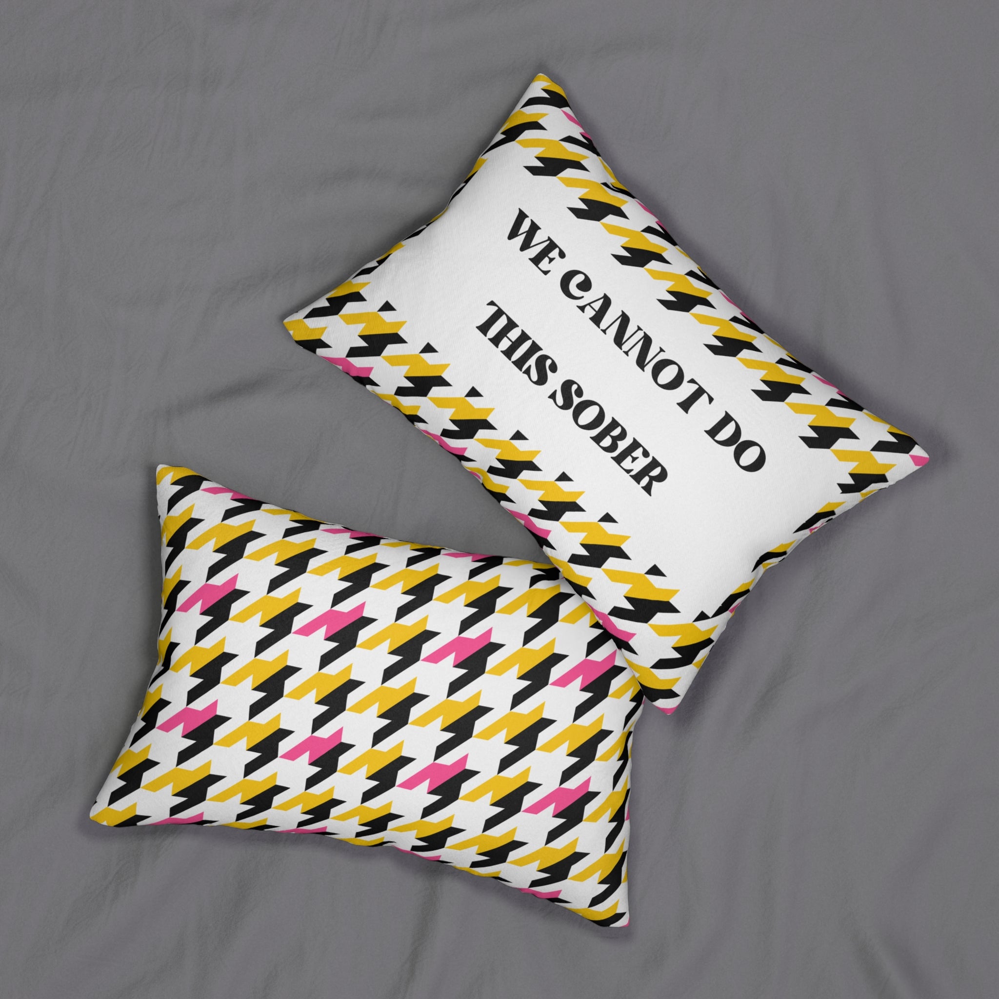 We Cannot Do This Sober Lumbar Pillow Fun Decorative Pillow Retro Pillow