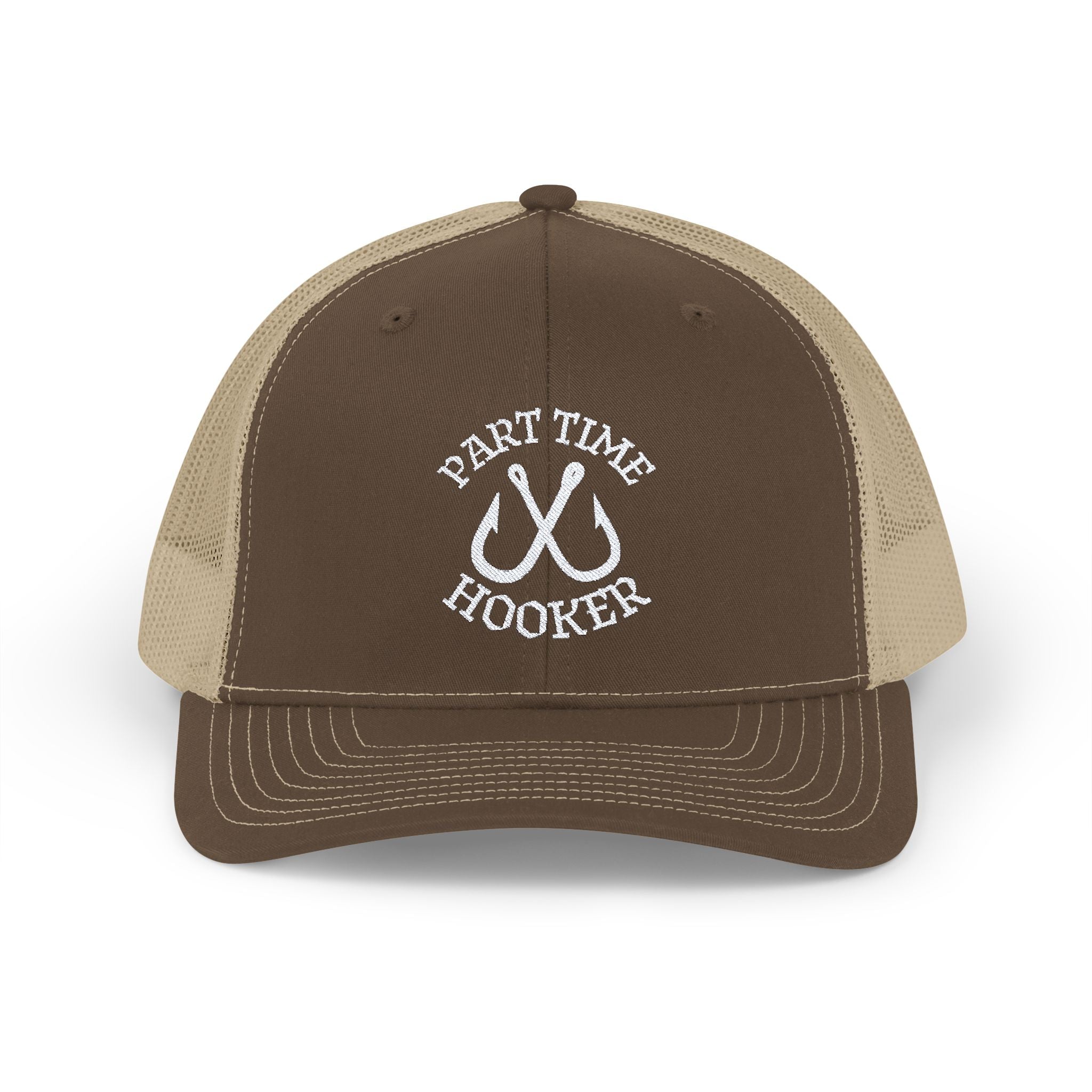 Part TIme Hooker Trucker Hat FIshing Logo Hat Fisherman Trucker Cap Part Time Hooker