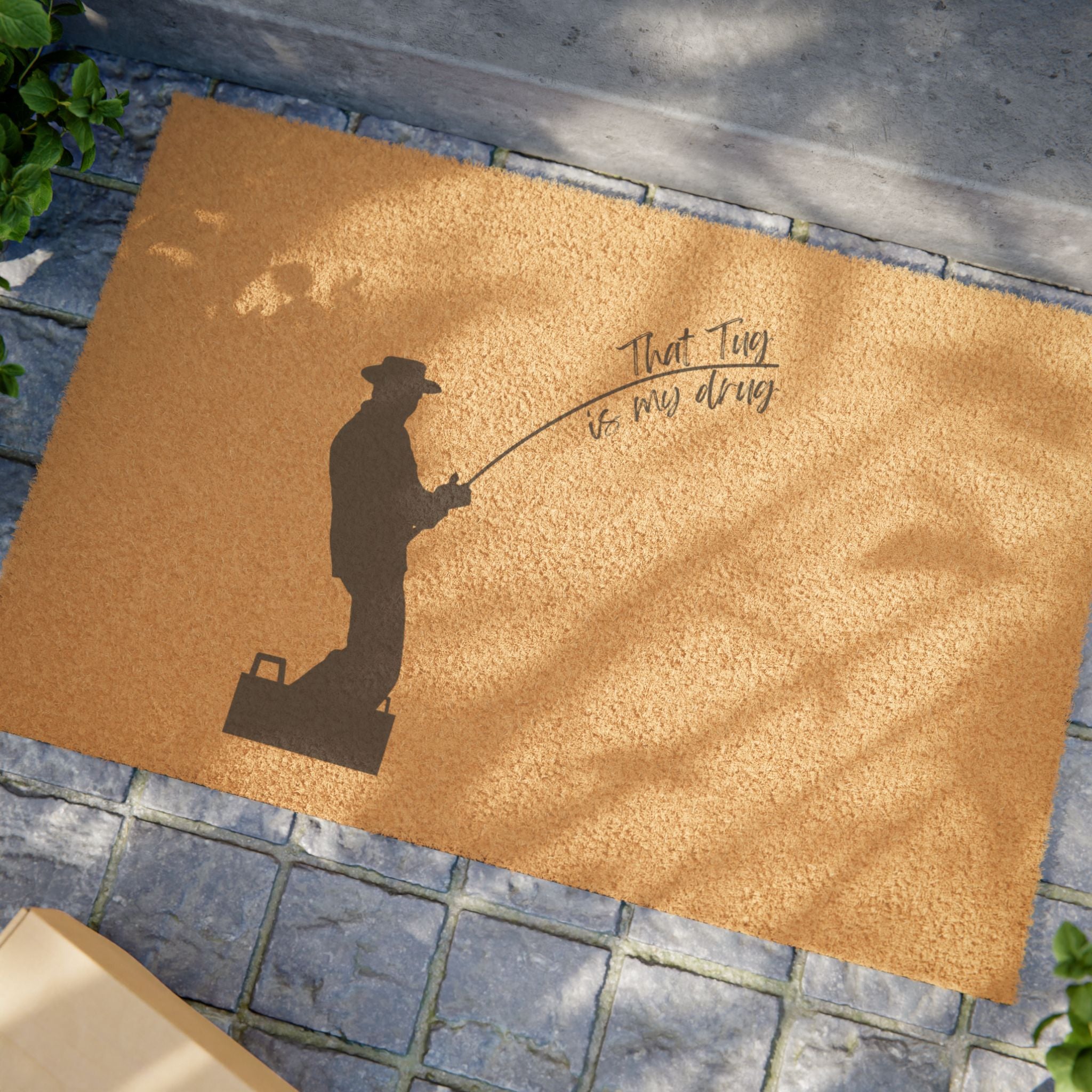 Fisherman Doormat Man Cave Doormat Fishing Cabin Doormat