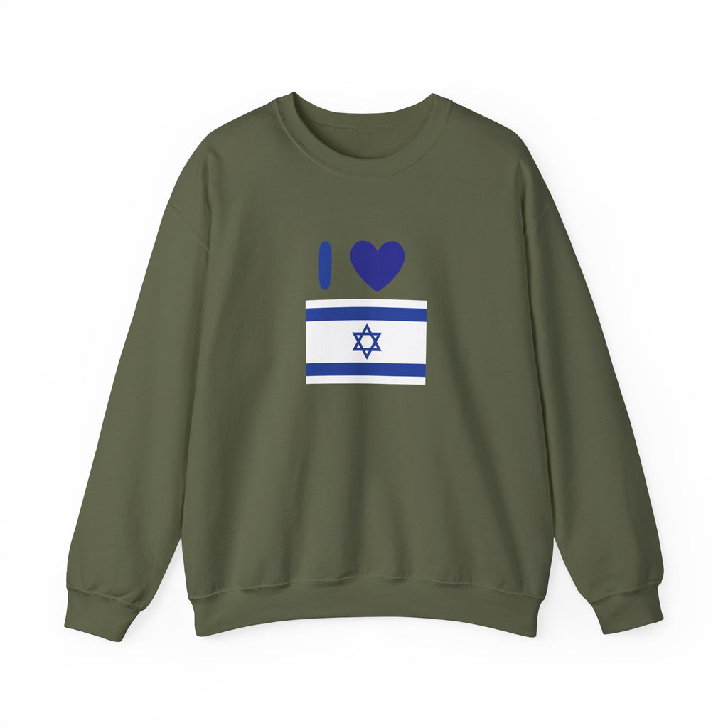 I Love Israel Unisex Heavy Blend™ Crewneck Sweatshirt