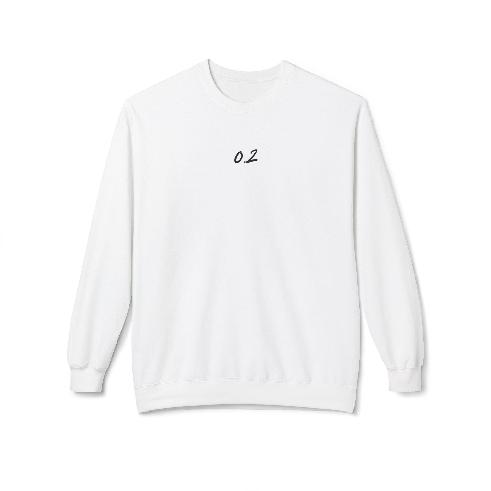 Minimalist 0.2 Fleece Crewneck Sweatshirt - Unisex Midweight Comfort Zero Point Two Sweatshirt