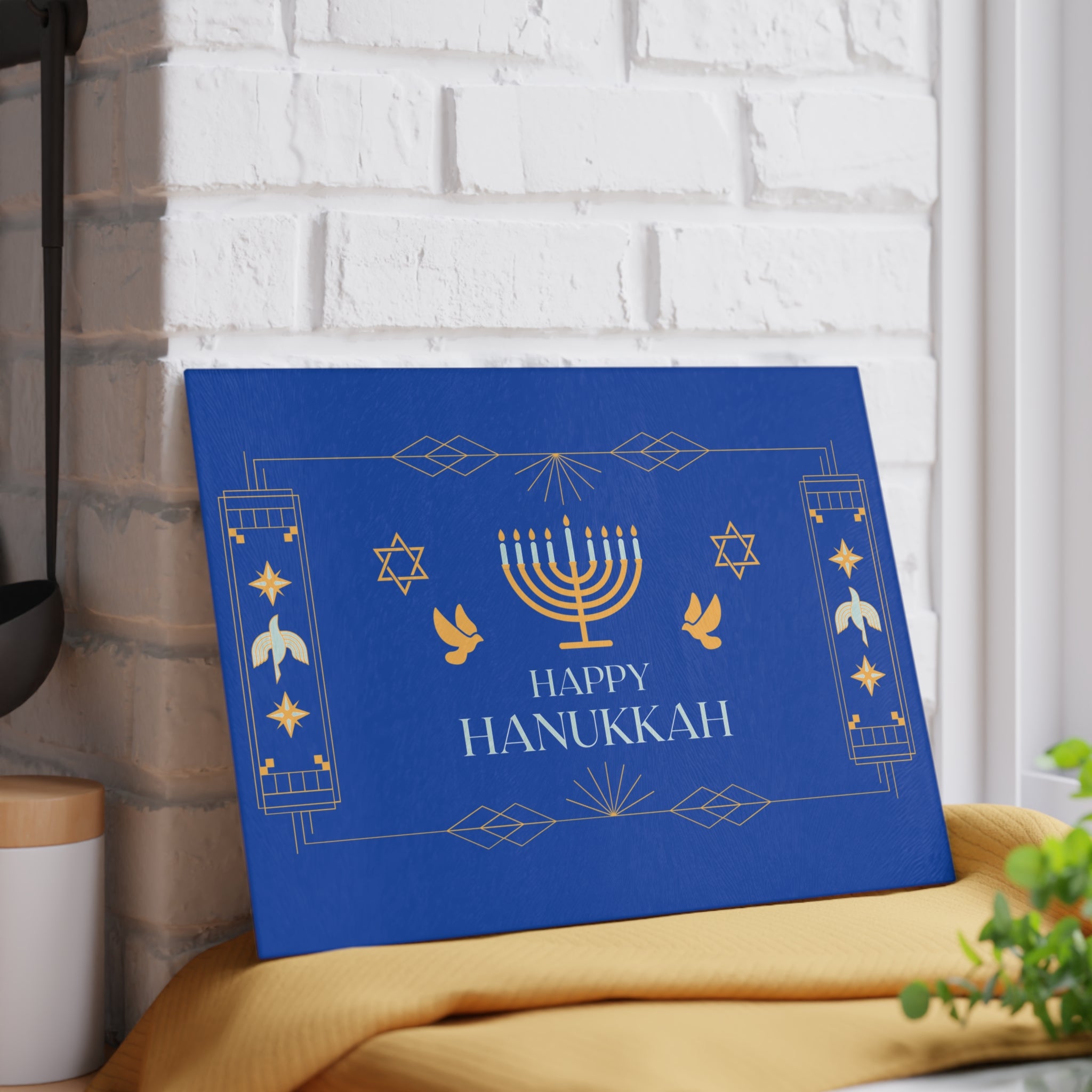 Menorah Trays for Hanukkah Gift - Hanukkah Drip Trays - Hanukkah Decorations - Chanukah Candle Wax Drip Tray - Jewish Home Decor