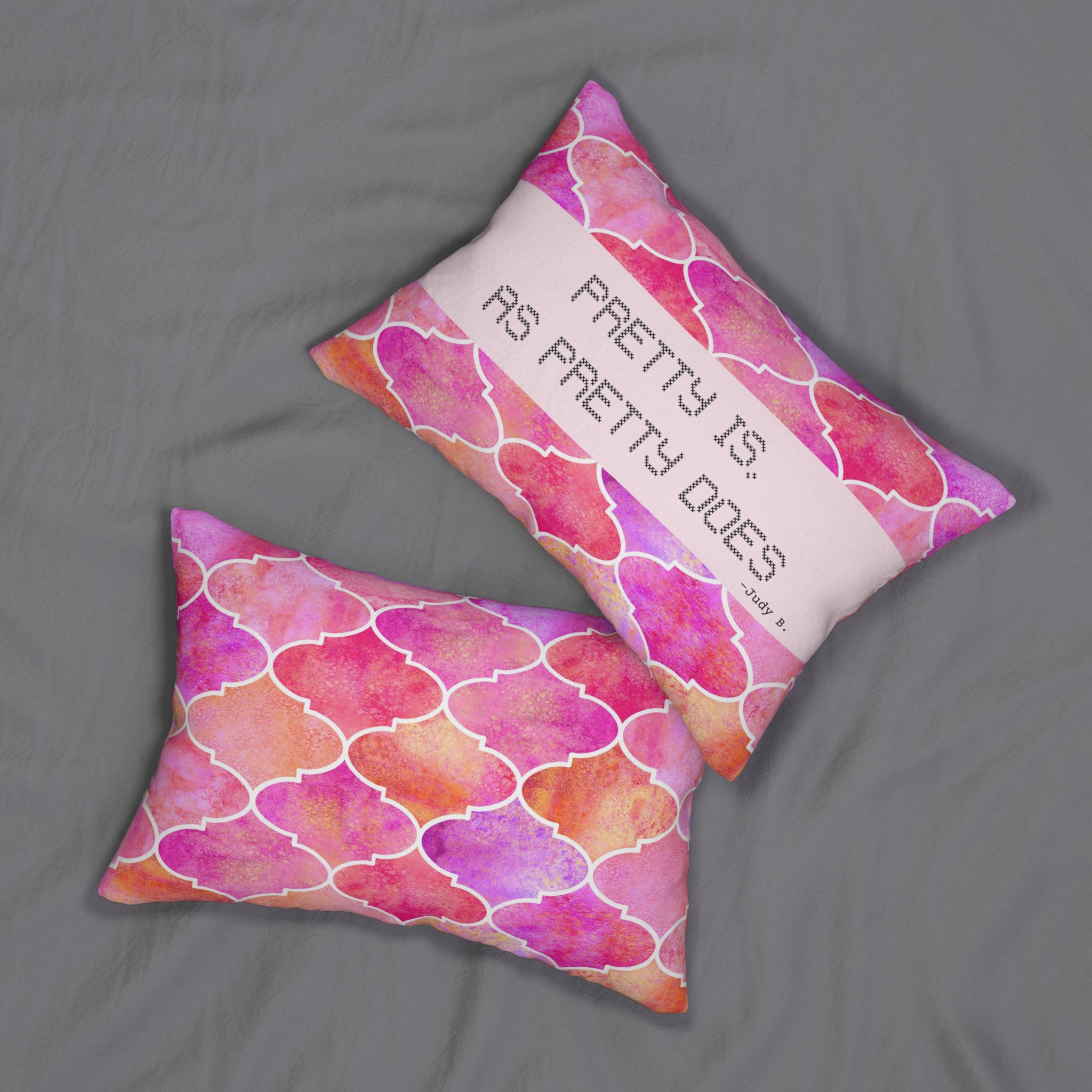 Pink Throw Pillow Pretty Is As Pretty Does Quote Pillow 2- x 14 inch Decorative Pillow, Pretty is as Pretty Does