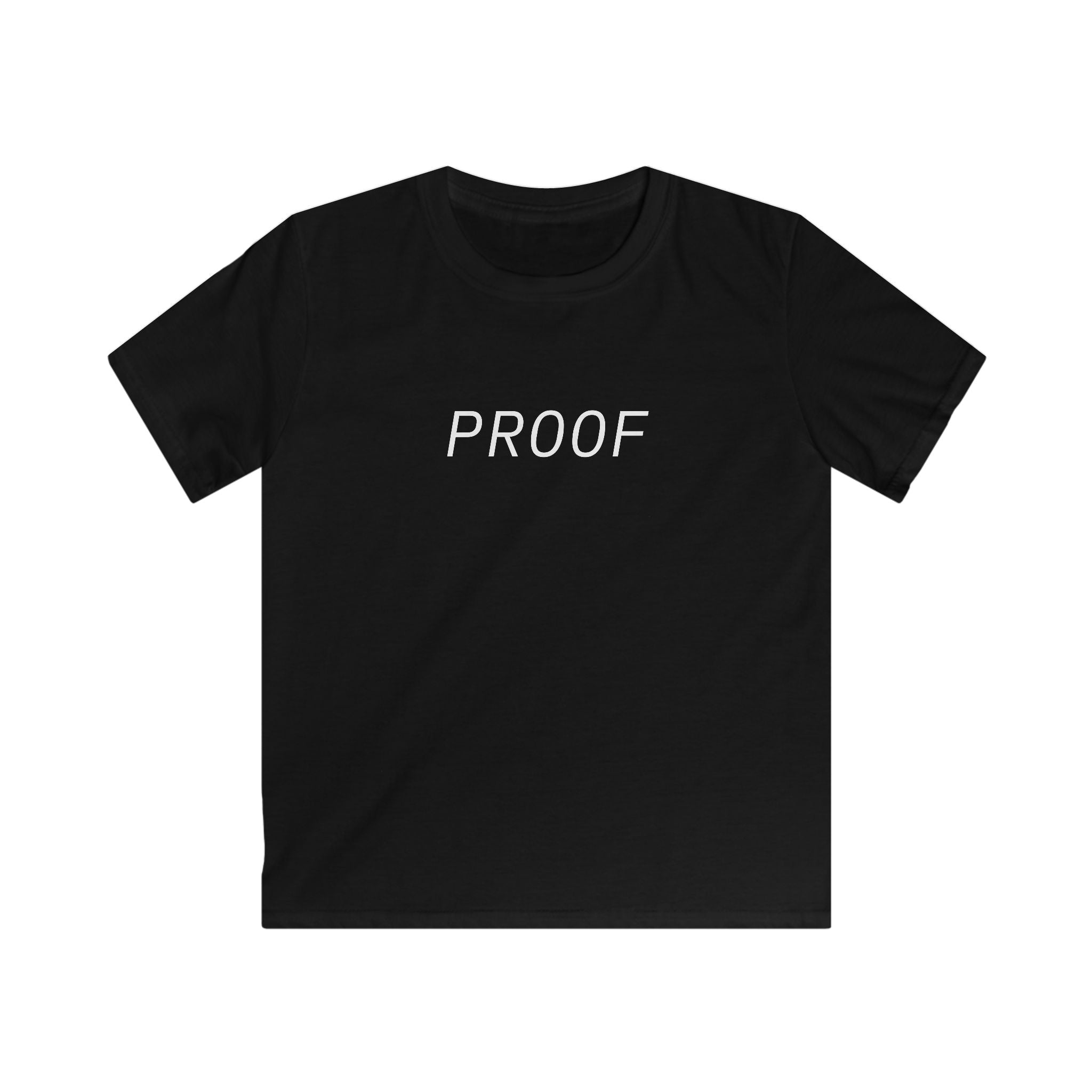 Kids 'PROOF' Soft Tee - Trendy Black T-Shirt for Young Trendsetters to Match Mom