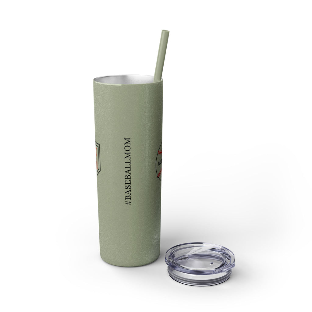 Custom CJs Mom Skinny Tumbler with Straw, 20oz
