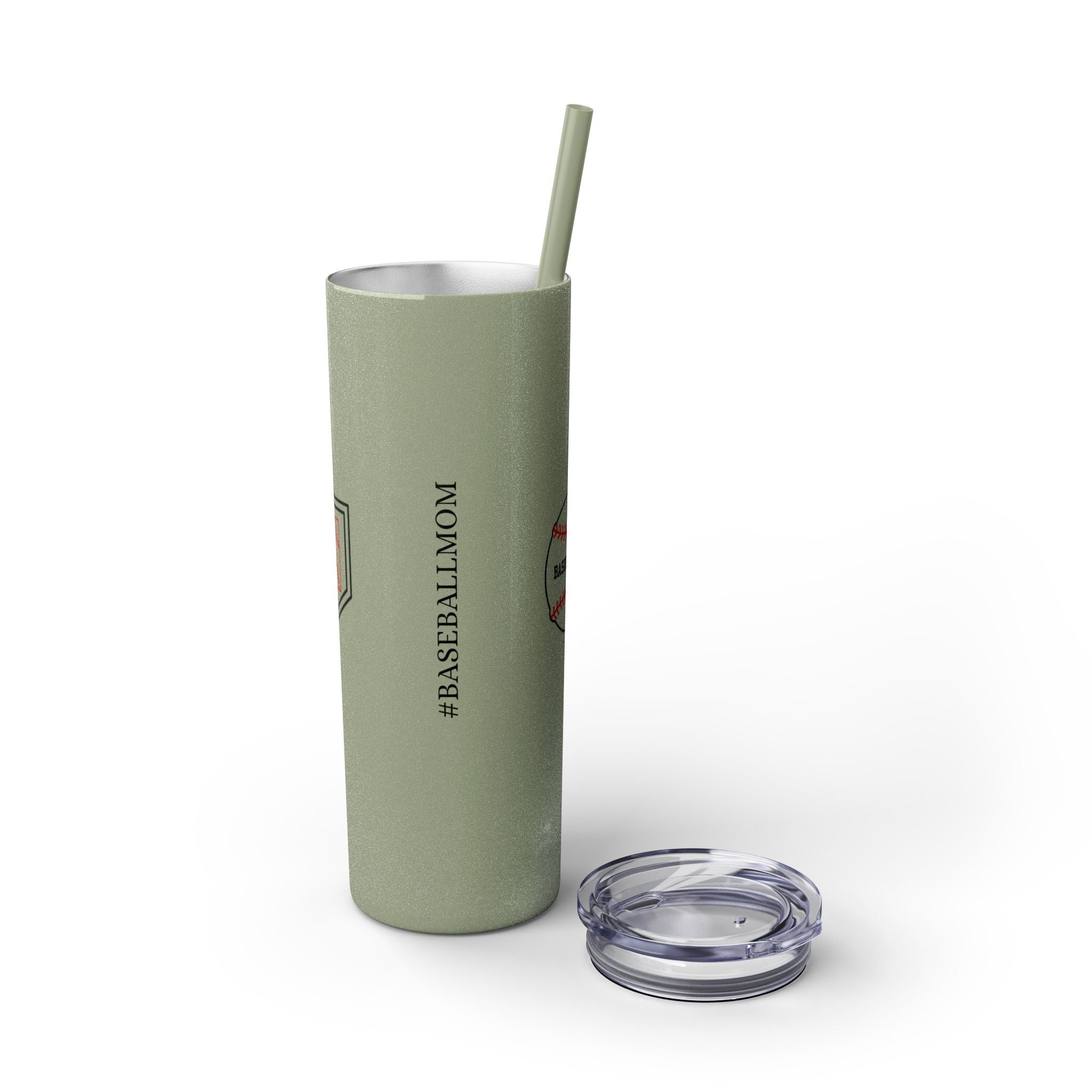 Custom CJs Mom Skinny Tumbler with Straw, 20oz