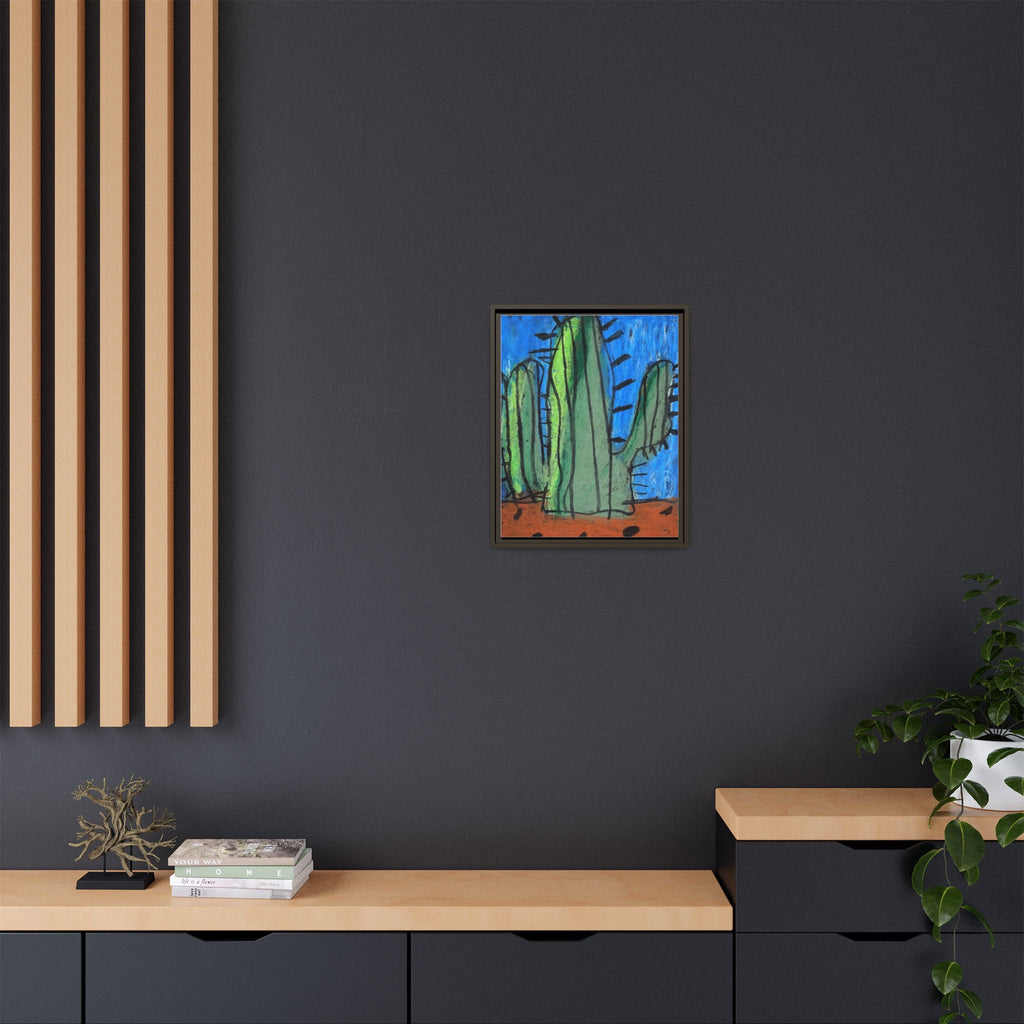 Cactus Matte Canvas, Framed Art by Jackson Smith