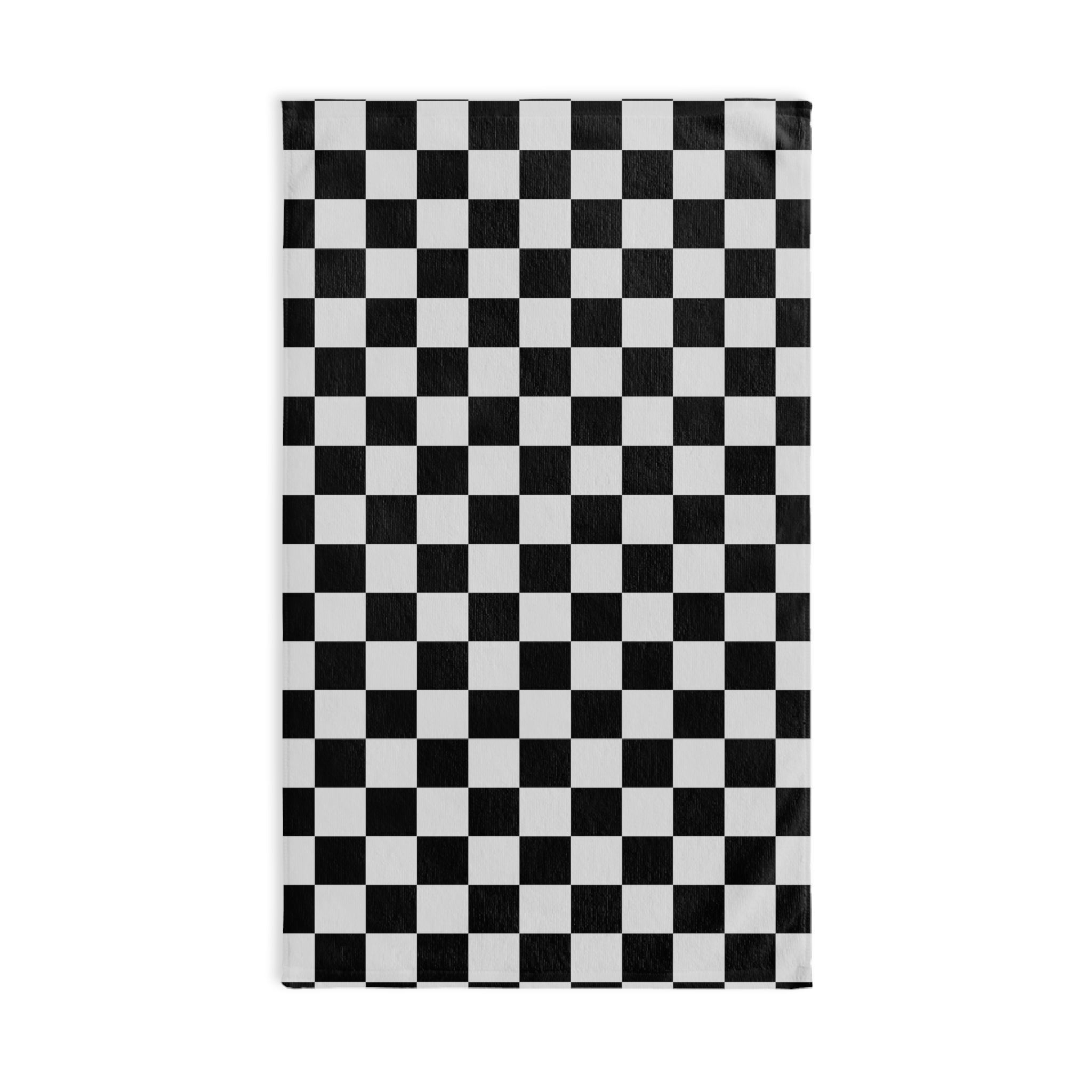 Black and White Kitchen Towel White and Black Bathroom Towel Chic Checkered Hand Towel | Classic Home Decor Black and White Design