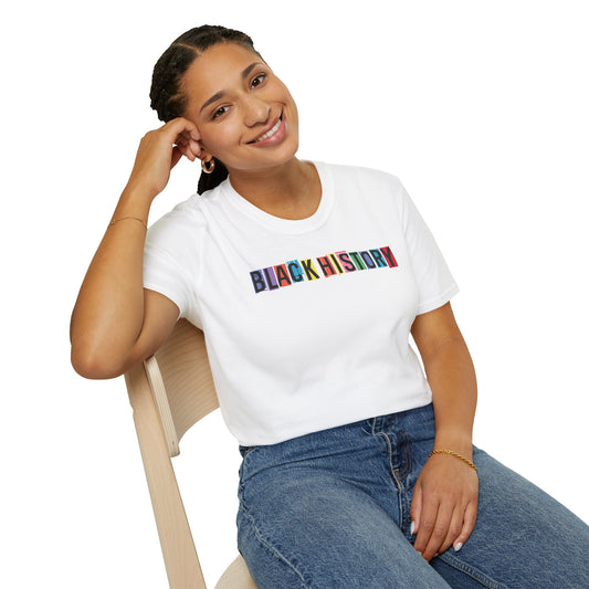 Black History T-Shirt Love Black History Month Shirt to Support Black History - Unisex Softstyle Tee, Pride Apparel