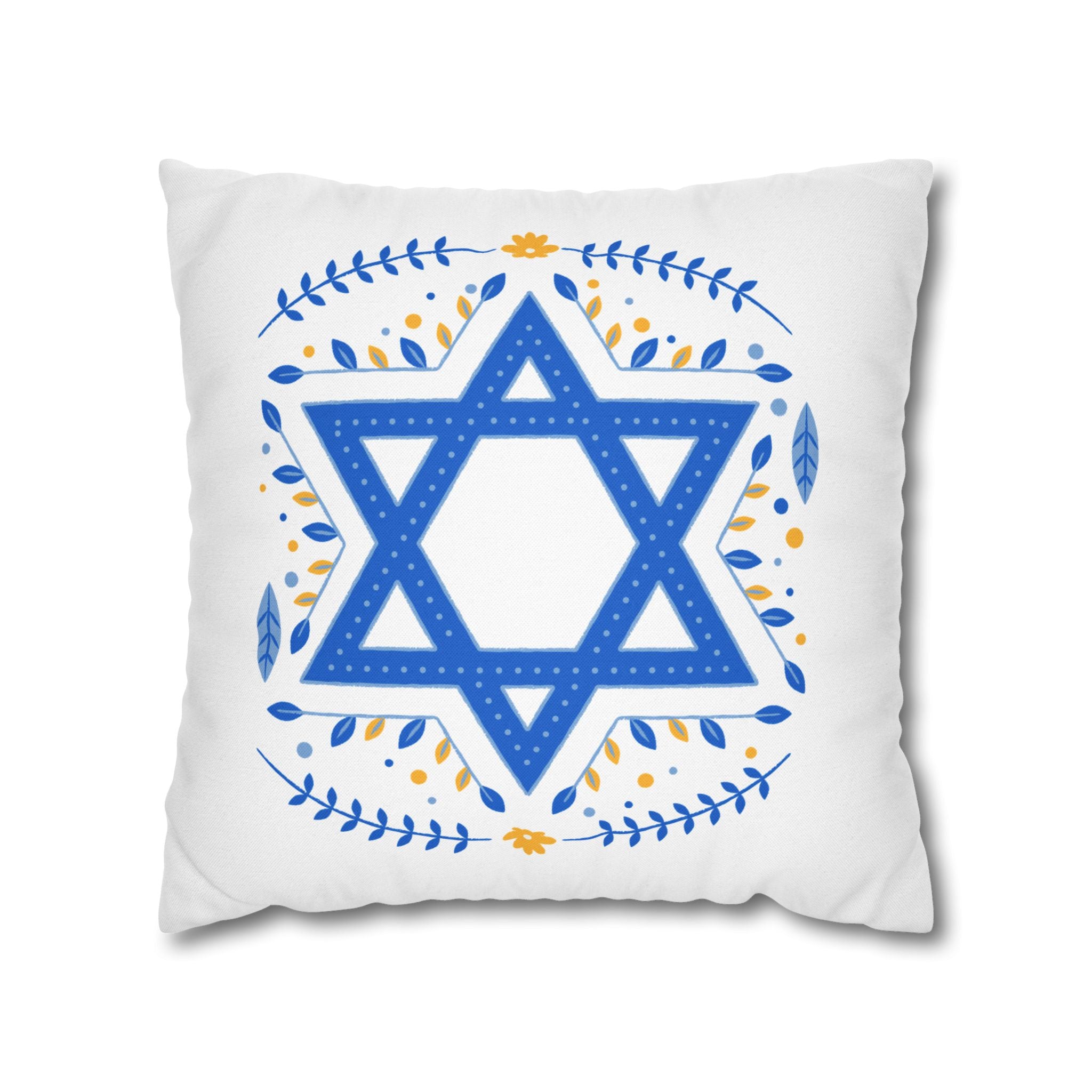 Hanukkah Square Pillowcase Hanukkah Decor Pillow Covers 18 x 18