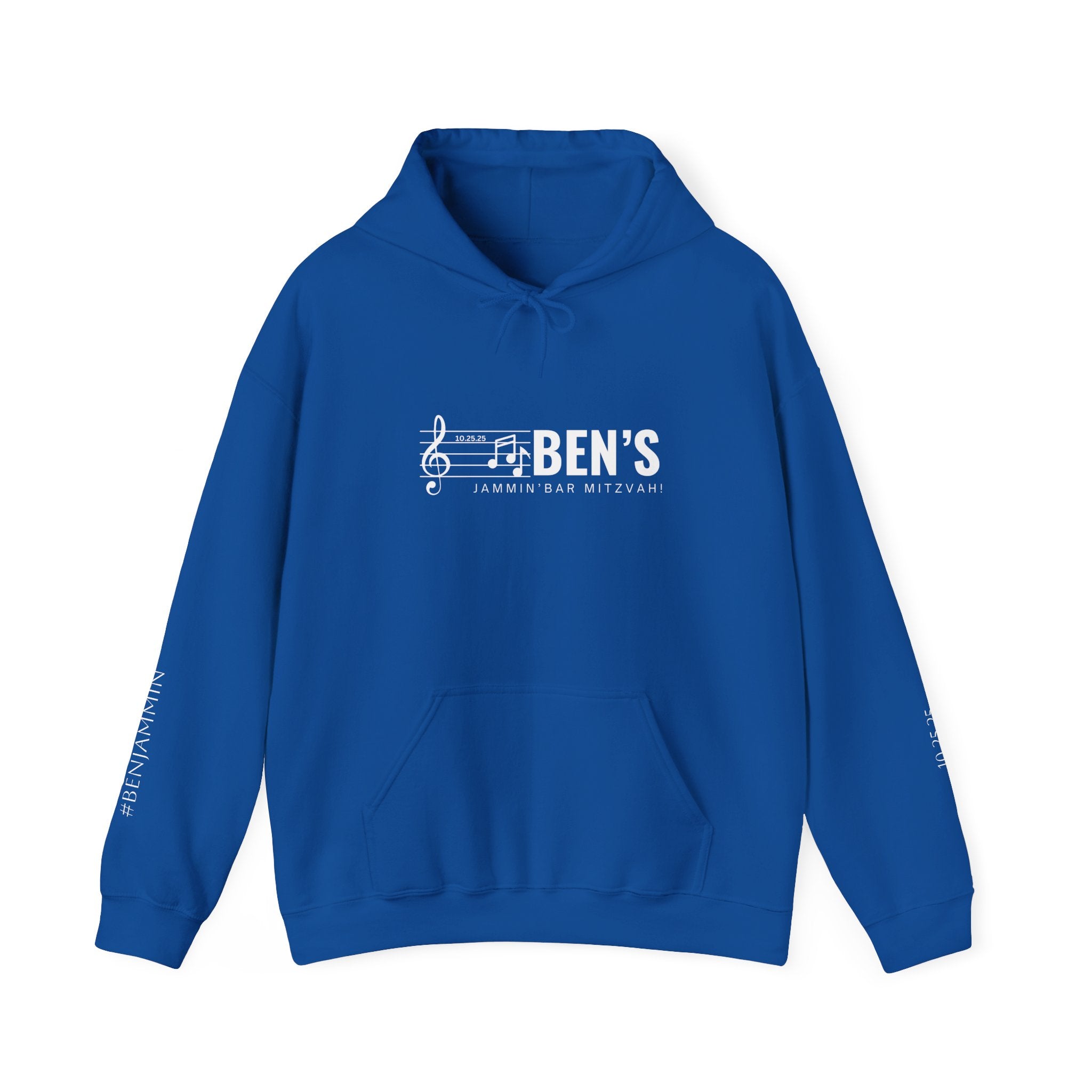 Custom Bar MItzvah Hoodie (Ben) Unisex Heavy Blend™ Hooded Sweatshirt Custom Bar Mitzvah Swag