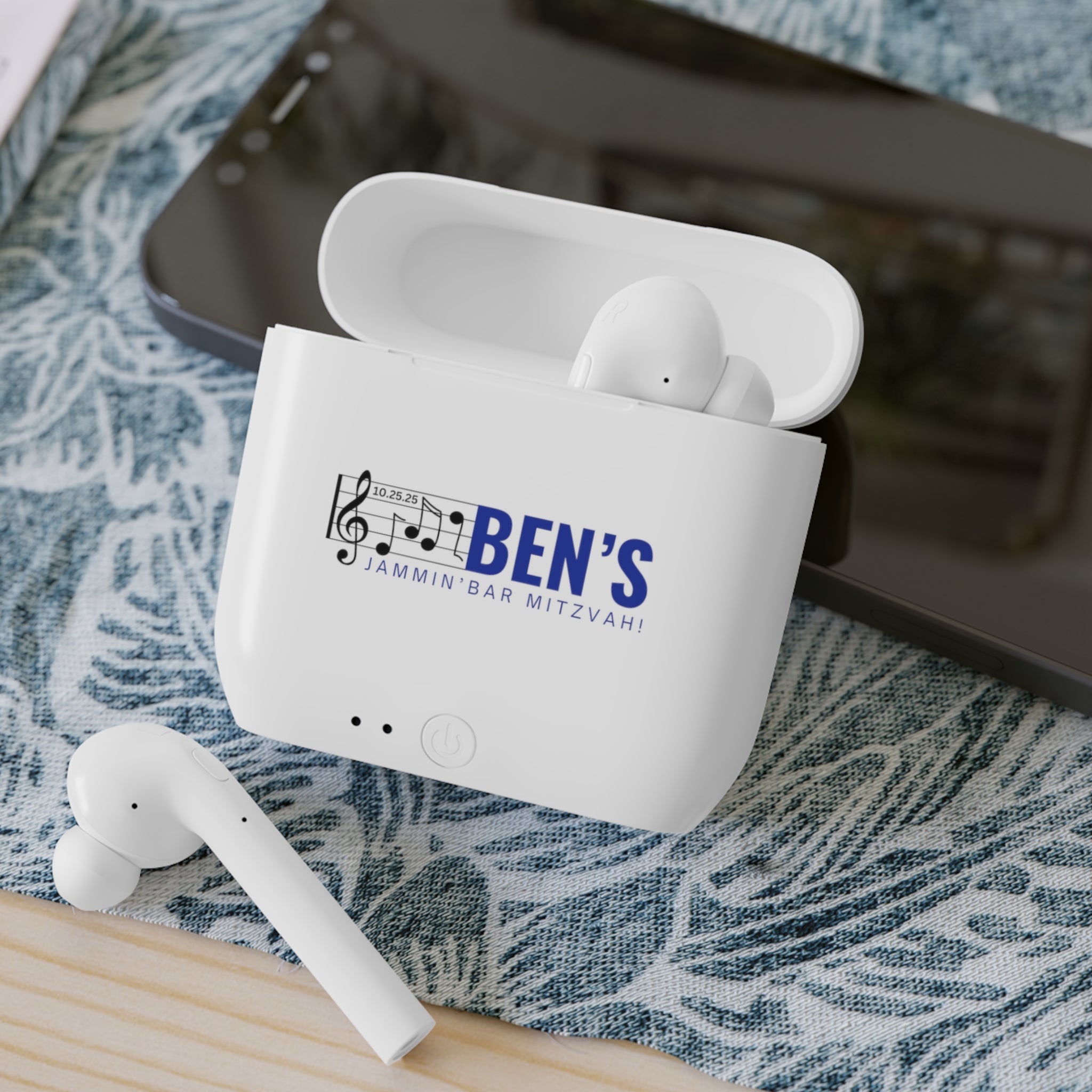 Custom Bar MItzvah Gift Essos Wireless Earbuds Custom for Ben