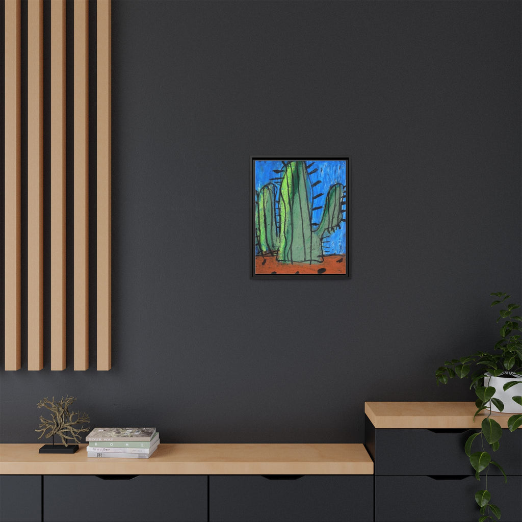 Cactus Matte Canvas, Framed Art by Jackson Smith