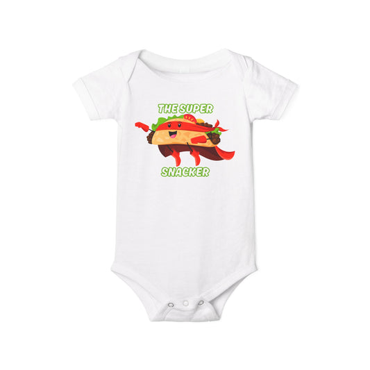 Infant Onesie, Super Snacker Taco Lover Baby Bodysuit, Cute Foodie Baby Outfit, Taco Tuesday Baby Gift, Food Lover Baby Clothes, Funny Baby