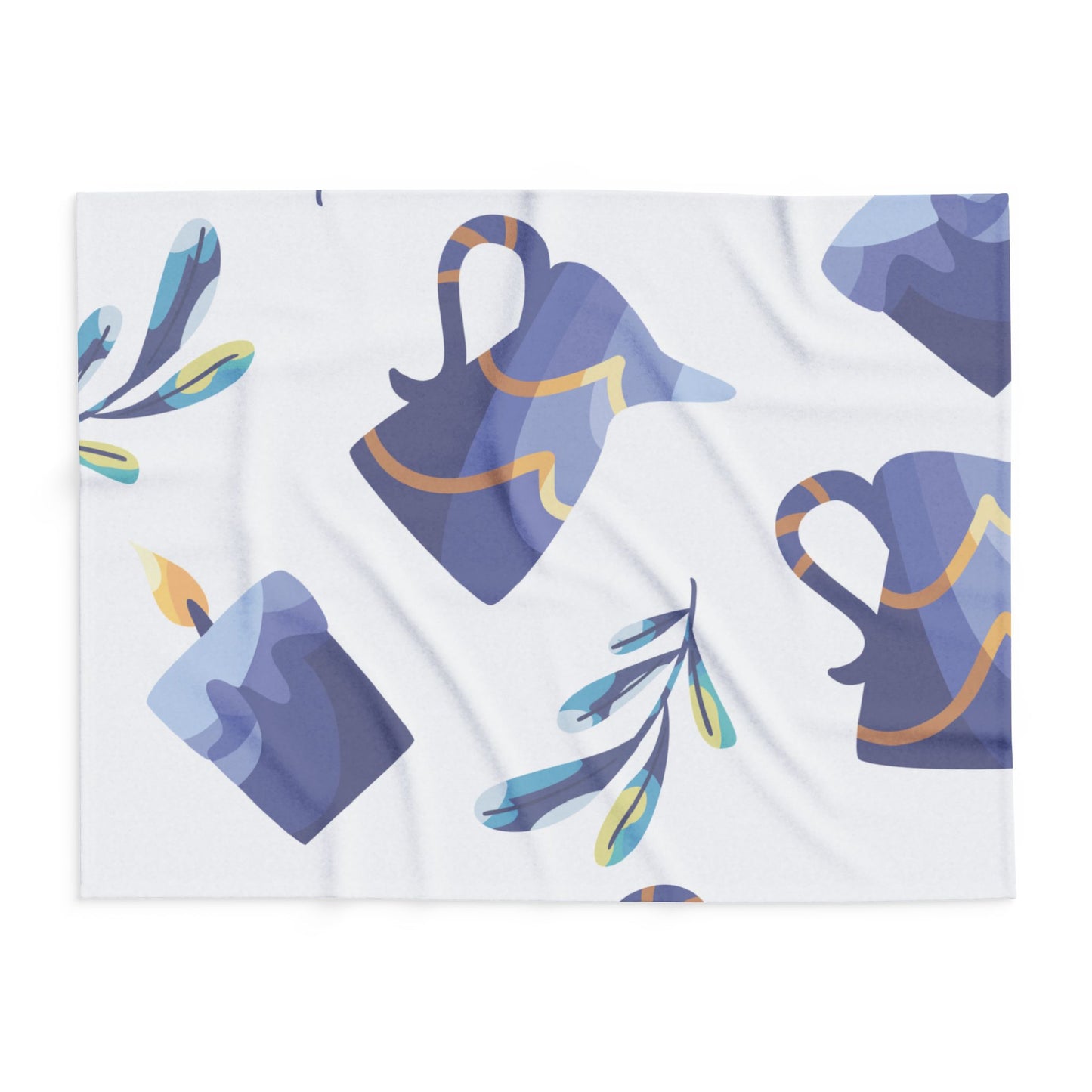 Hanukkah Fleece Blanket Chanukah Throw Blanket 60" x 80"