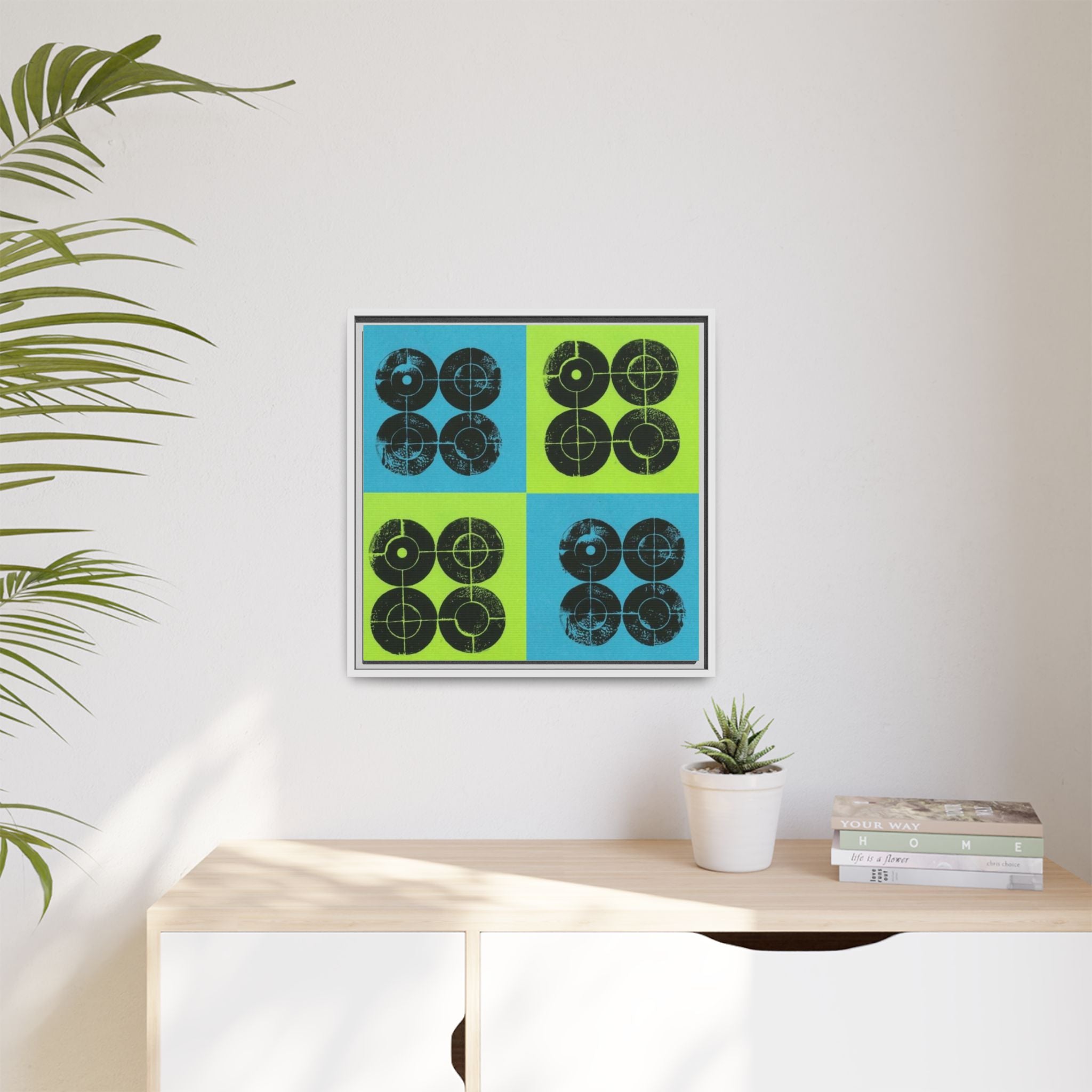 Printing With Legos Collagraph Matte Canvas, Framed