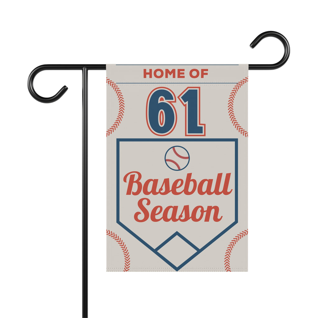 Custom Garden Baseball Flag - Personalize with Your Player's Number Baseball Flag Baseball Garden Flag