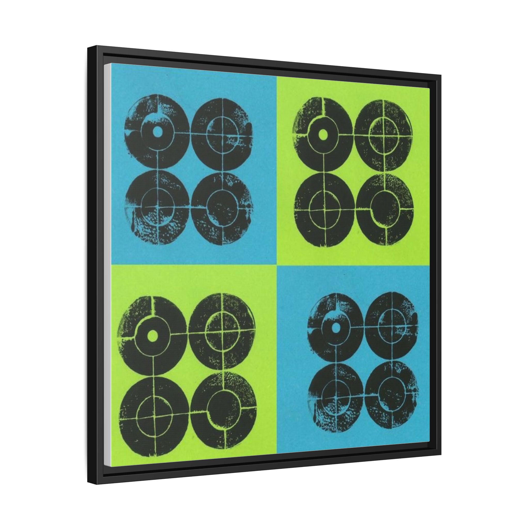 Printing With Legos Collagraph Matte Canvas, Framed