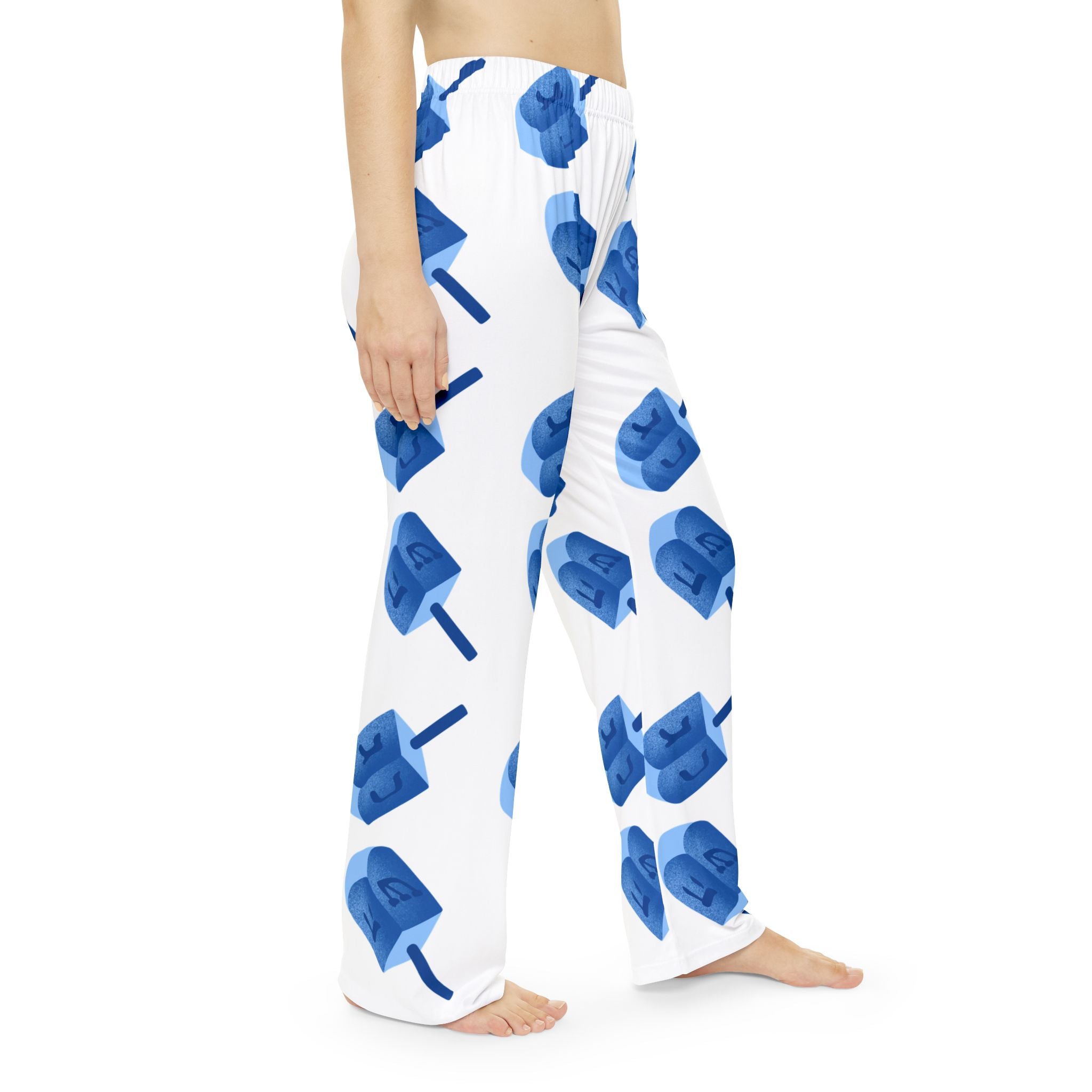 Women's Hanukkah Pajama Pants, Custom Photo Lounge Wear, Cozy Nightwear, Holiday Gift for Her, Personalized Sleep Pants, Hanukkah Apparel