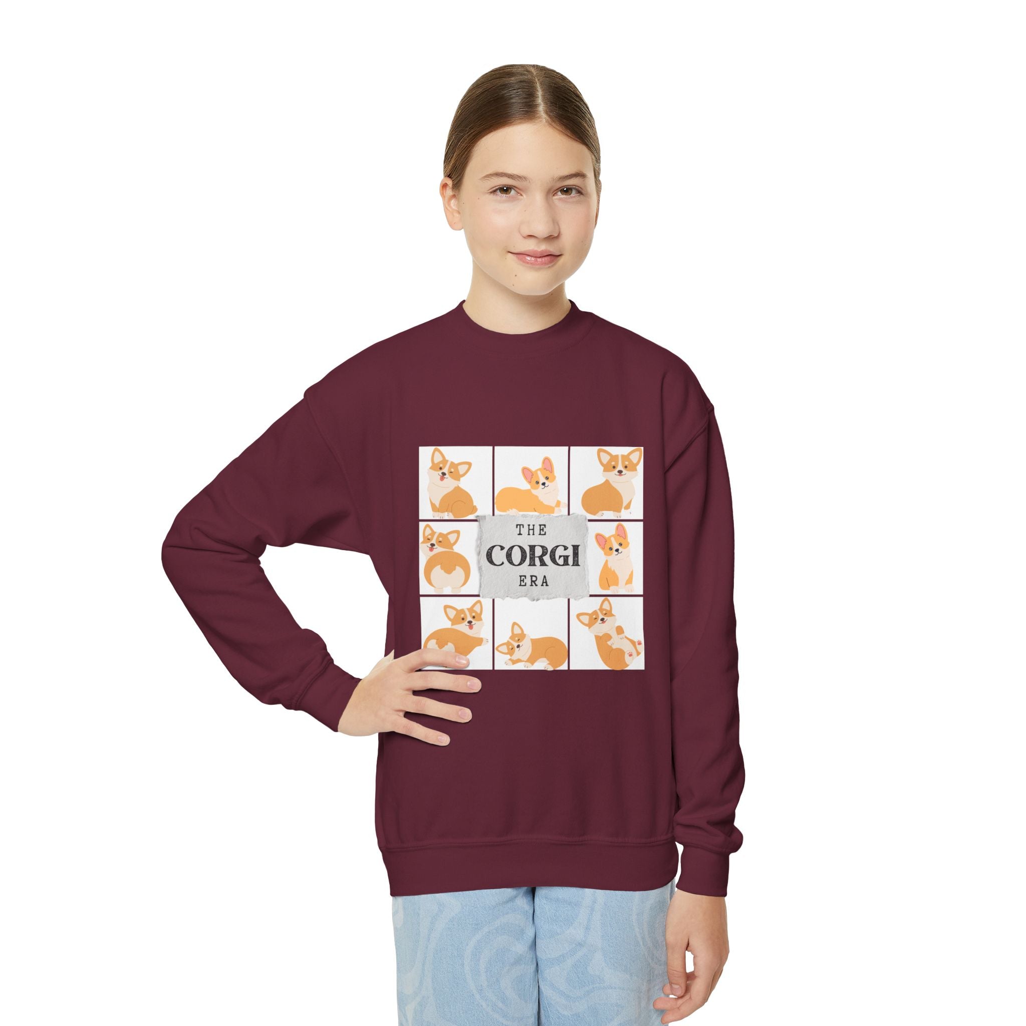 The Corgi Era Youth Crewneck Sweatshirt