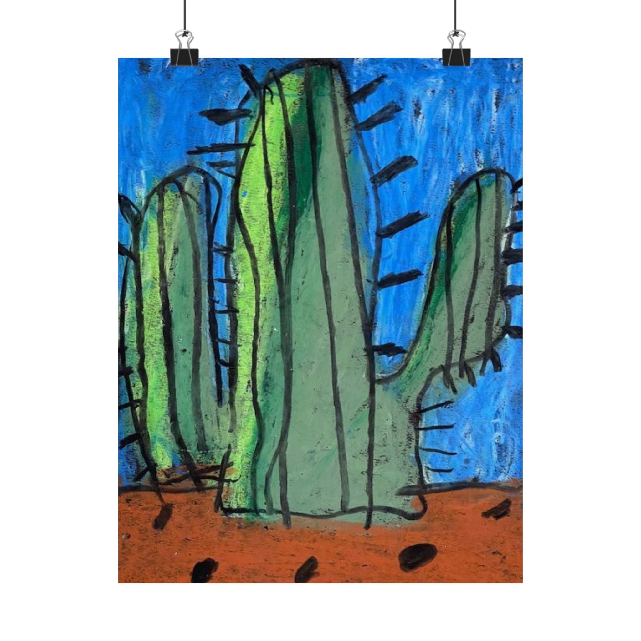 Cactus Matte Vertical Poster Cactus Art Cactus Print Cactus Wall Art