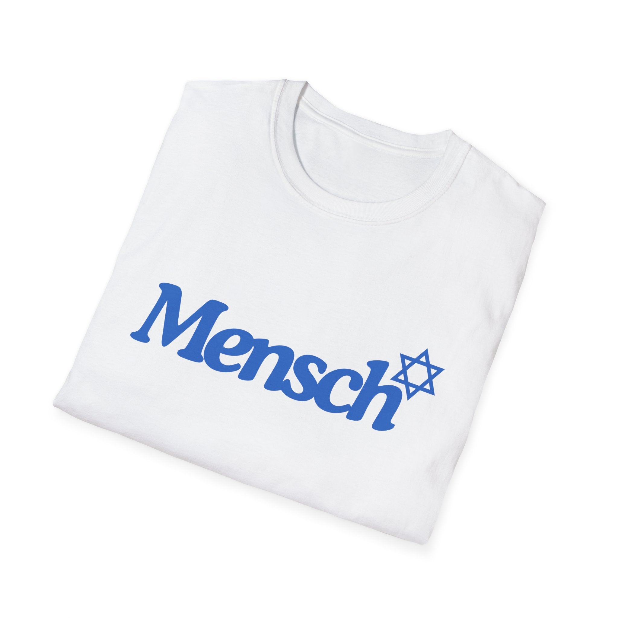 Mensch T-Shirt with Mensch and Star of David for a Mensch Shirt