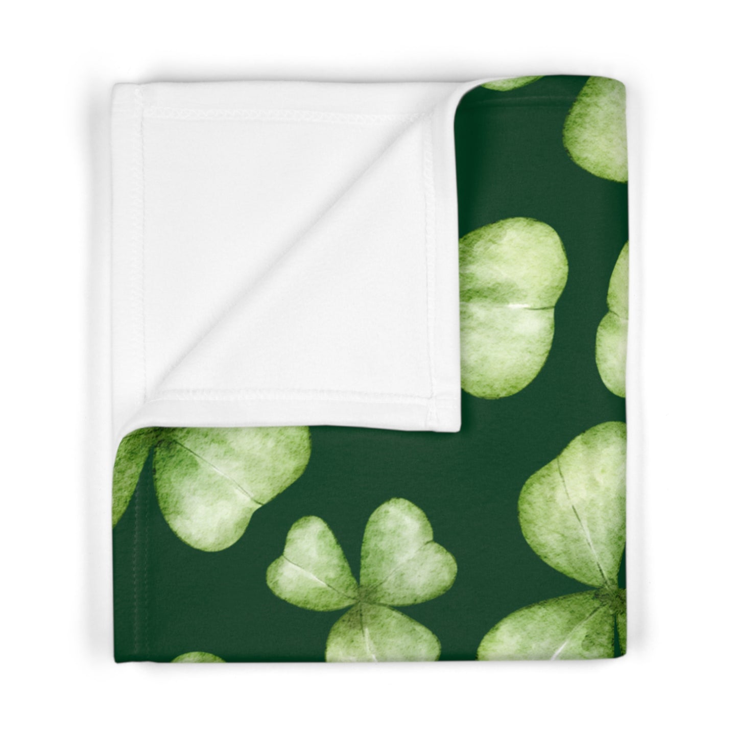 Shamrock Baby Blanket Irish Soft Fleece Baby Blanket St. Patrick's Day Baby Blanket Gift for Irish Baby