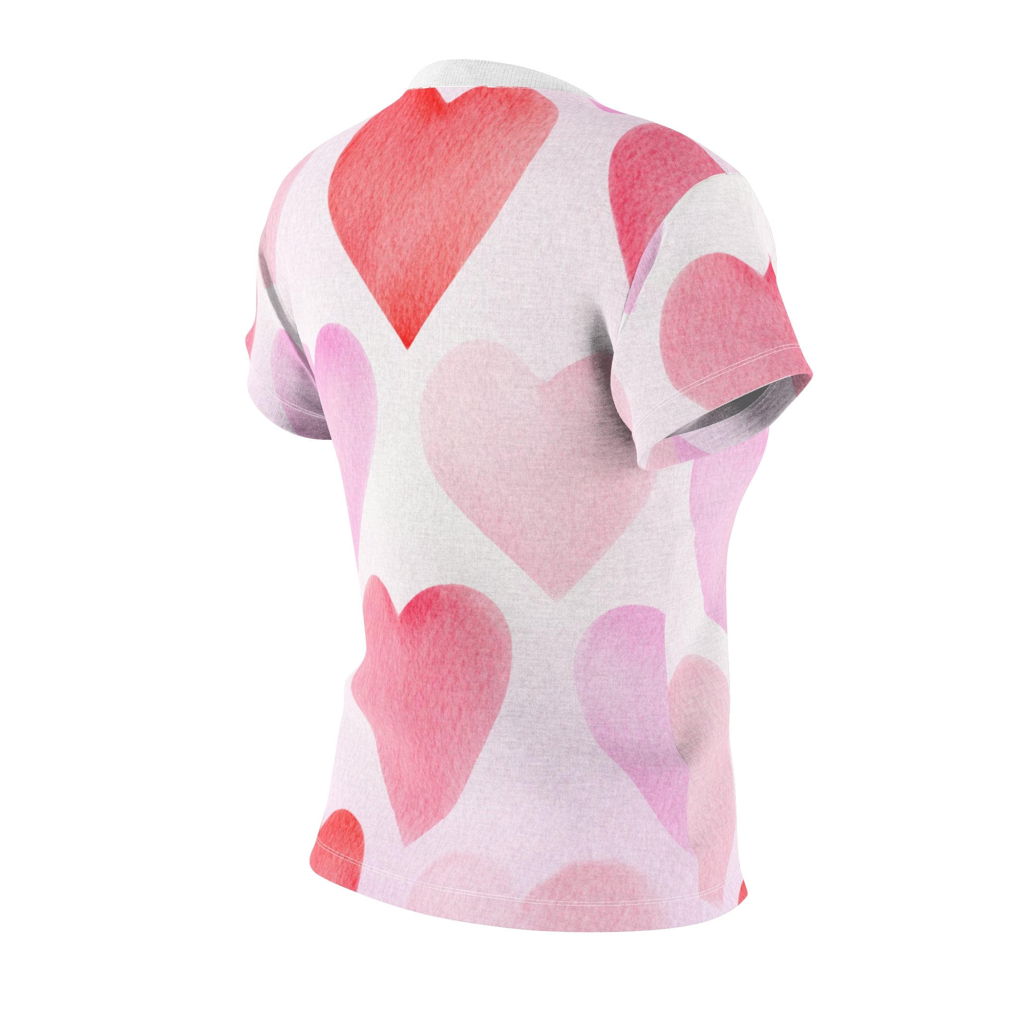 Valentine's Heart Print Tee for Women Valentine's Shirt for Ladies Heart Print Valentine's T Shirt