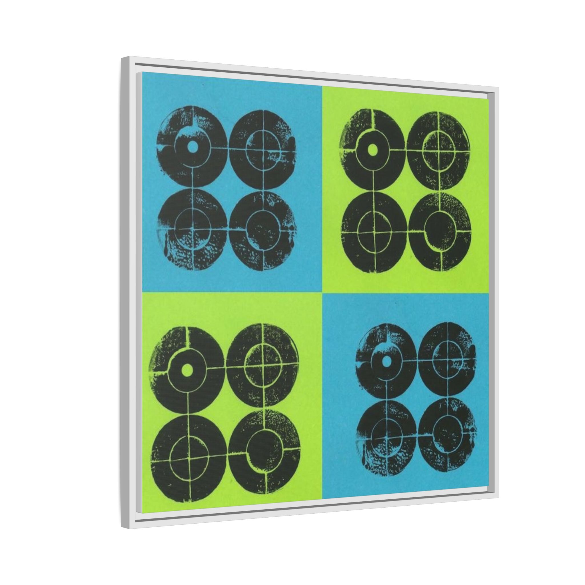 Printing With Legos Collagraph Matte Canvas, Framed