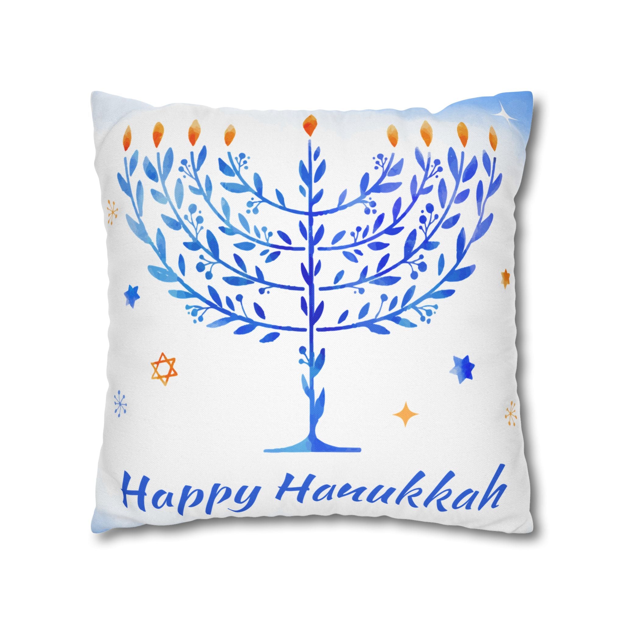 Hanukkah Square Pillowcase Hanukkah Decor Pillow Covers 18 x 18