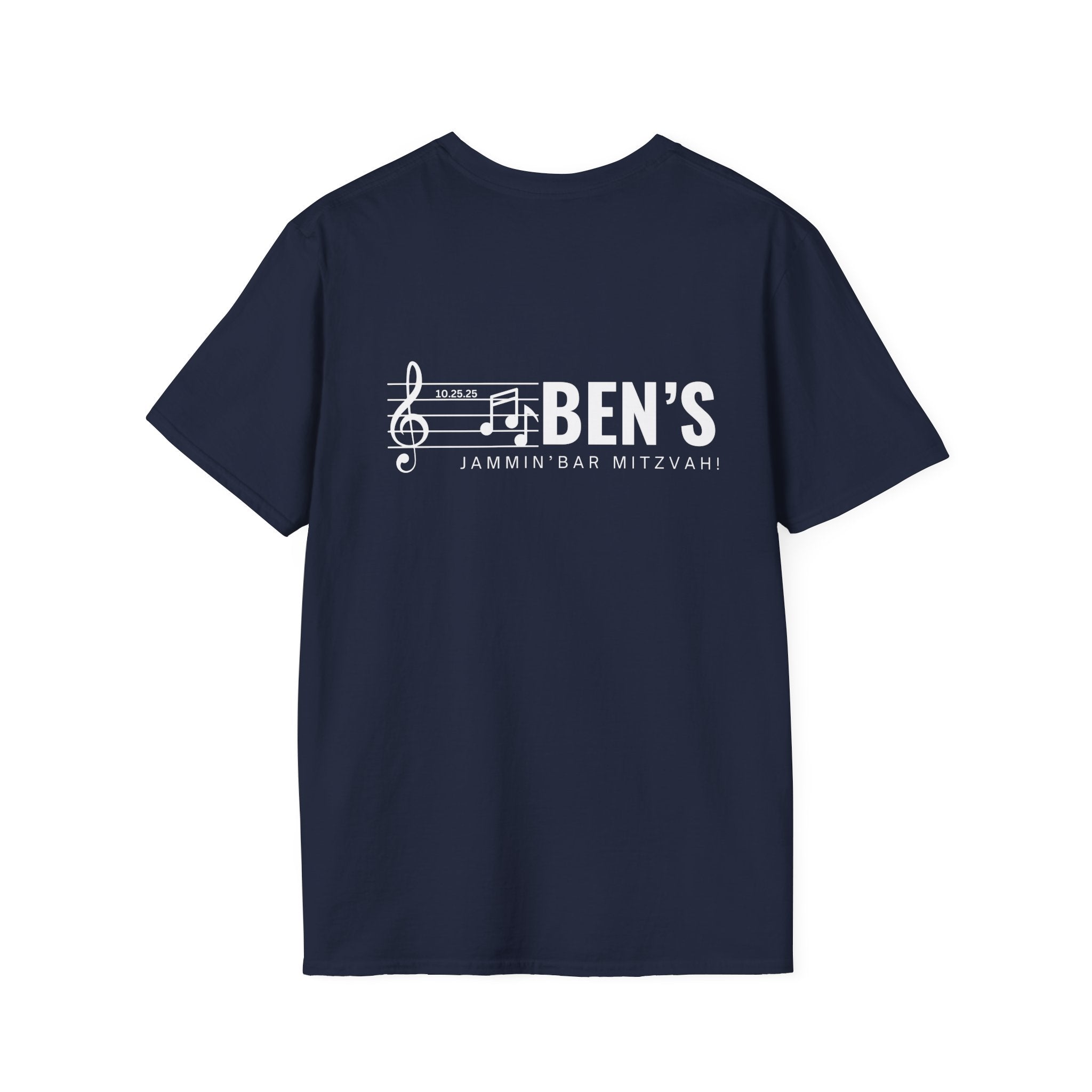 Custom Bar Mitzvah Tee (Ben) Unisex Softstyle T-Shirt Use Your Design or We Can Create One