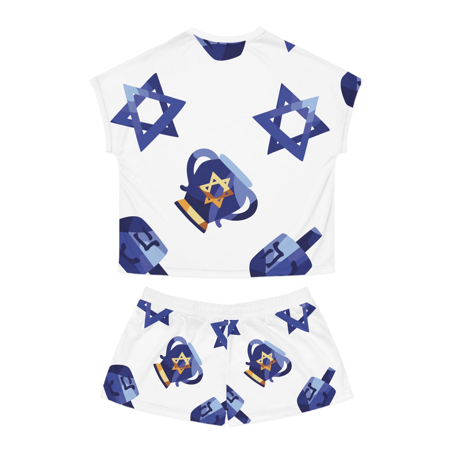 Zeyde's Navy Hanukkah Pajama Set | Chanukah Pajama's for Women in Zeyde's Print