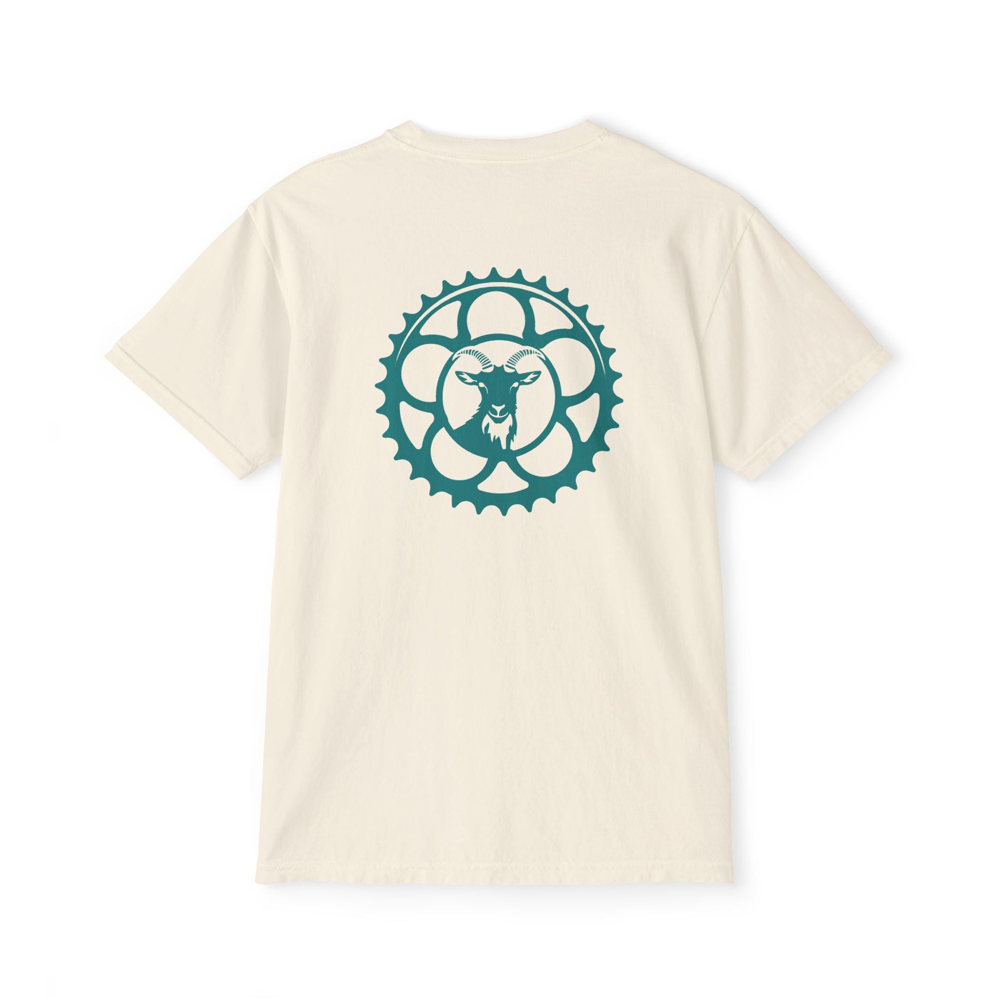 Mountain Bike Goat Unisex Garment-Dyed Pocket T-Shirt