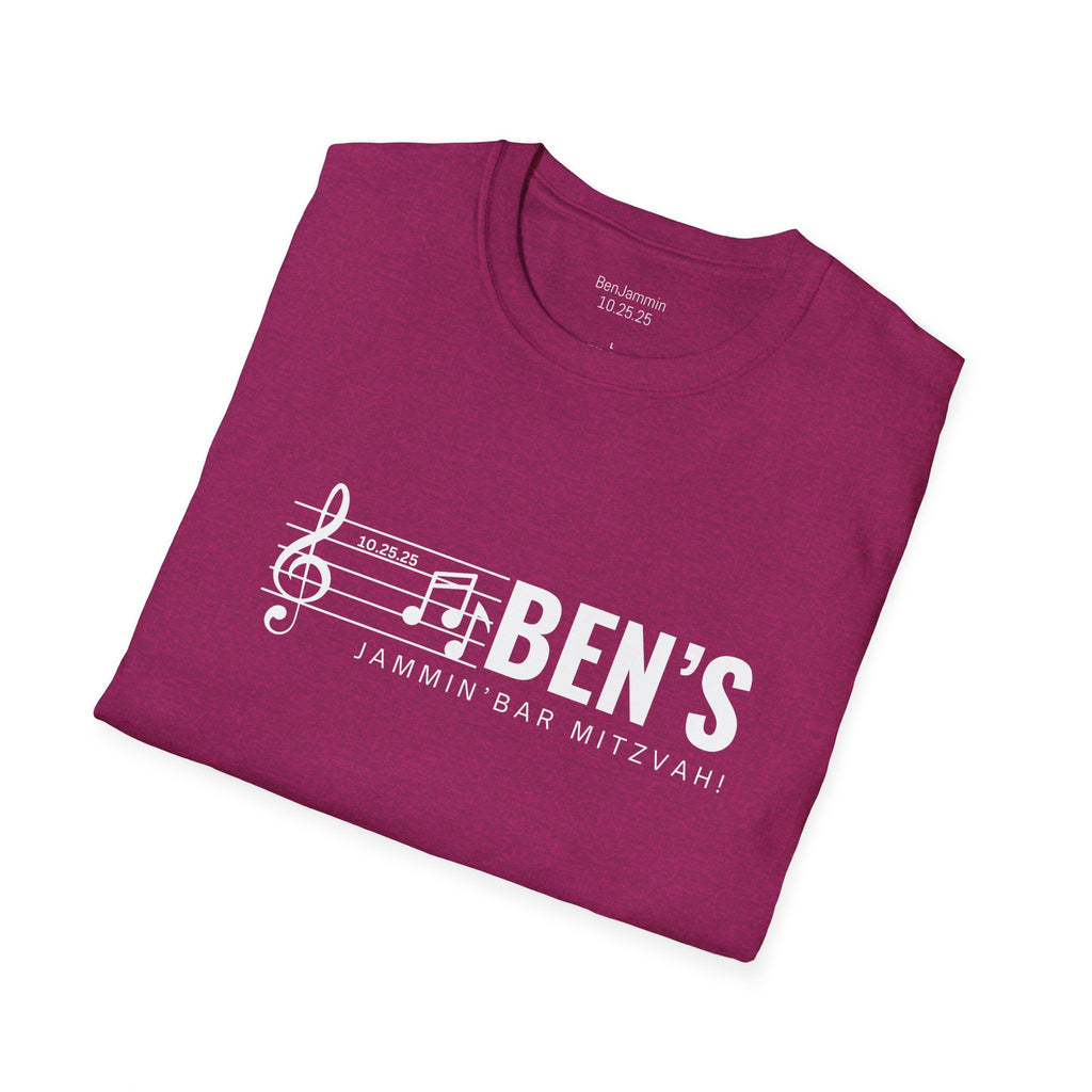Custom Bar Mitzvah (Ben) Unisex Softstyle T-Shirt