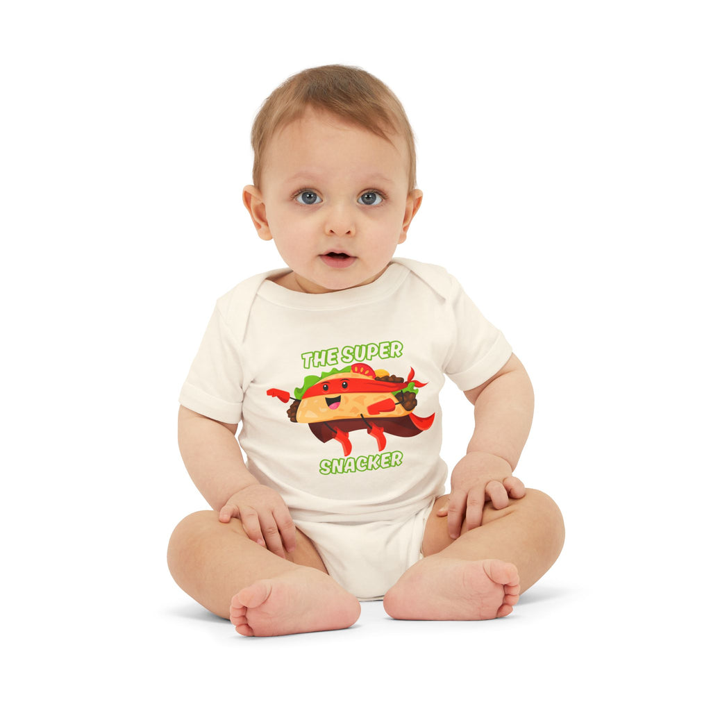 Infant Onesie, Super Snacker Taco Lover Baby Bodysuit, Cute Foodie Baby Outfit, Taco Tuesday Baby Gift, Food Lover Baby Clothes, Funny Baby