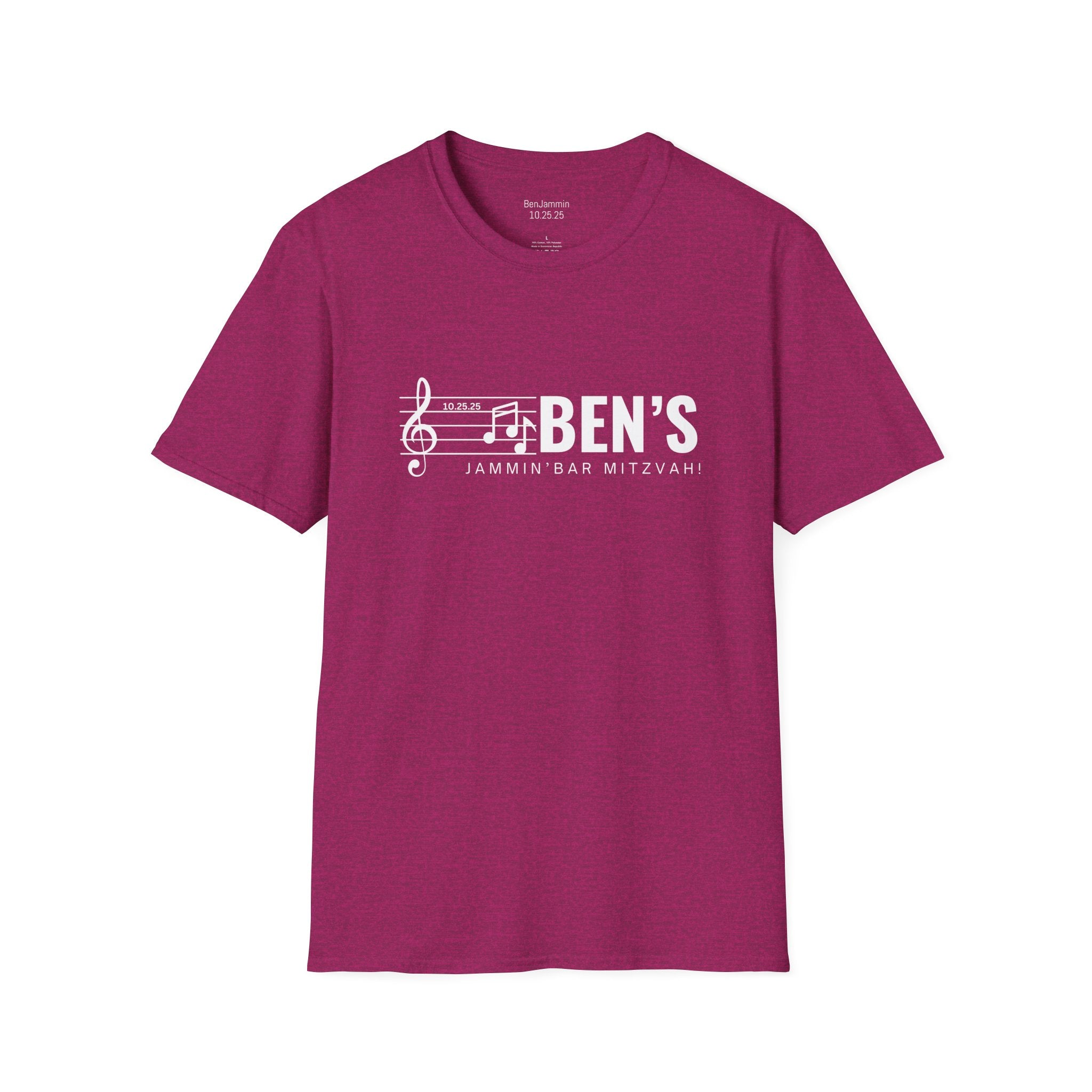 Custom Bar Mitzvah (Ben) Unisex Softstyle T-Shirt