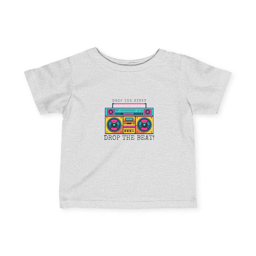 Retro Boombox Infant Tee - Perfect for Music Lovers, Baby Shower Gift, Playful Baby Outfit, Summer Fun, Drop the Beat!