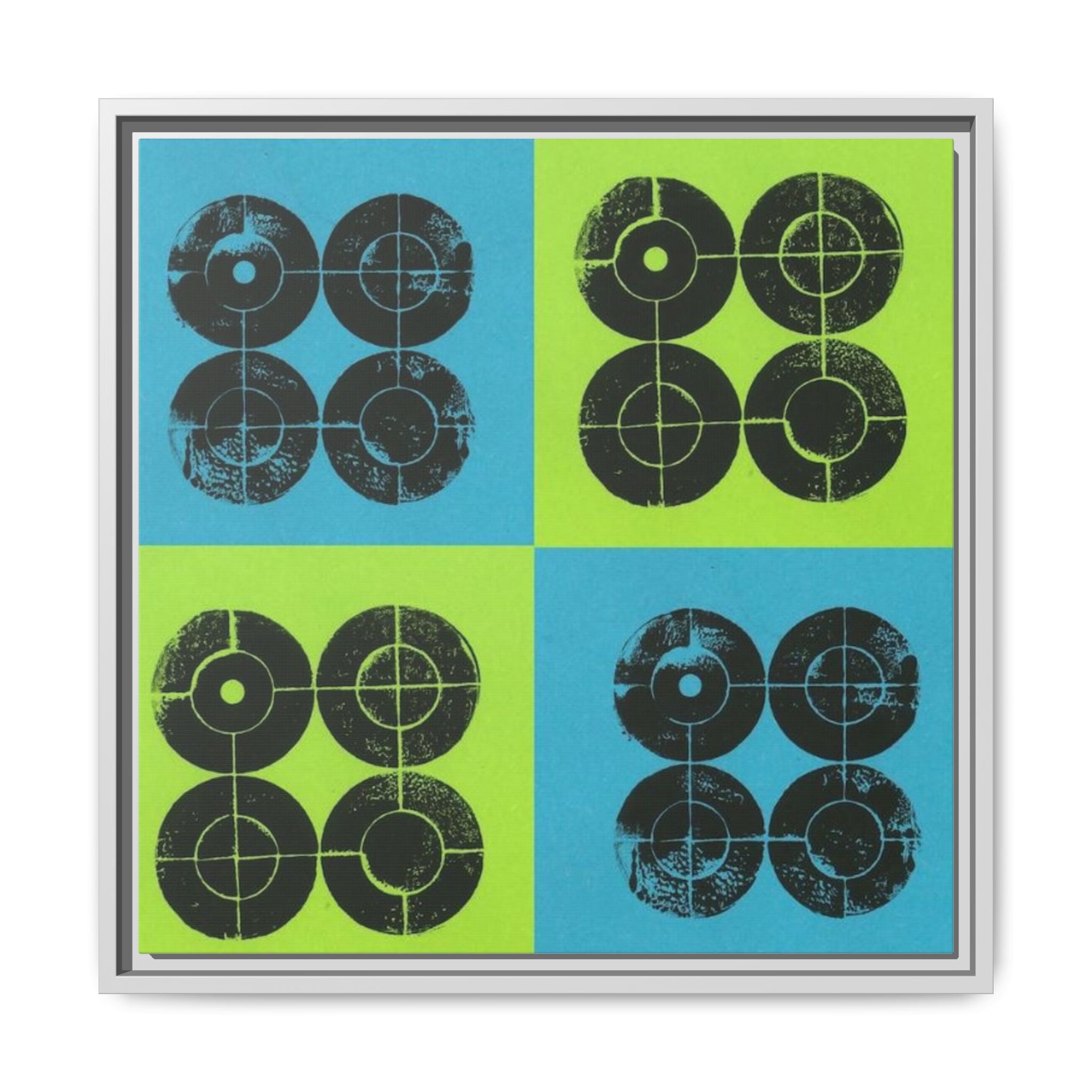 Printing With Legos Collagraph Matte Canvas, Framed