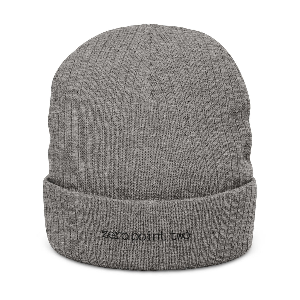 0.2 Beanie Zero Point Two Winter Hat Comfortable Ribbed Knit Beanie