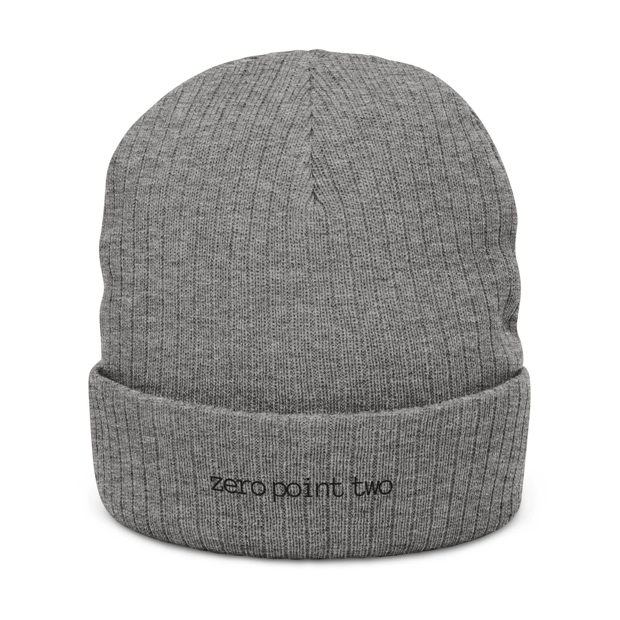 0.2 Beanie Zero Point Two Winter Hat Comfortable Ribbed Knit Beanie