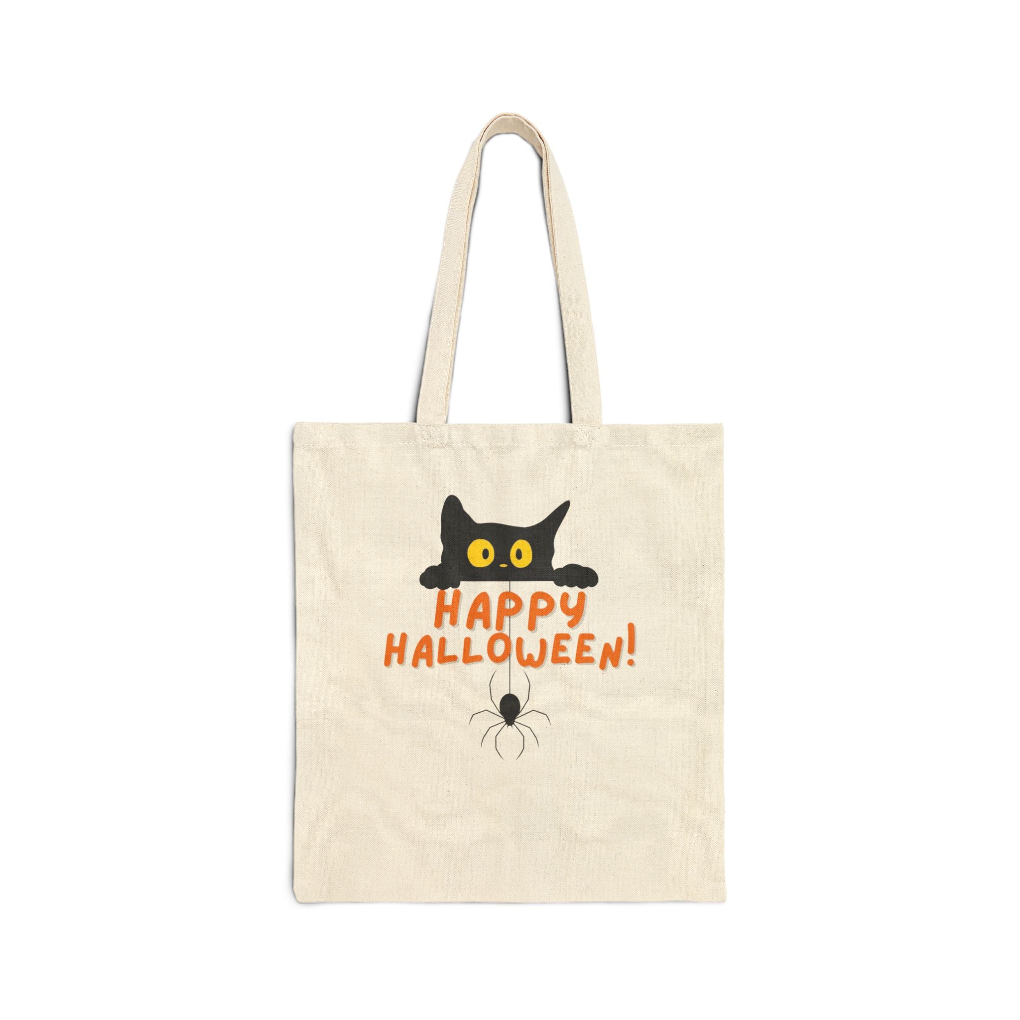 Halloween Trick or Treating Bag for Candy on Halloween for Trick or Treating Candy Cotton Canvas Tote Bag