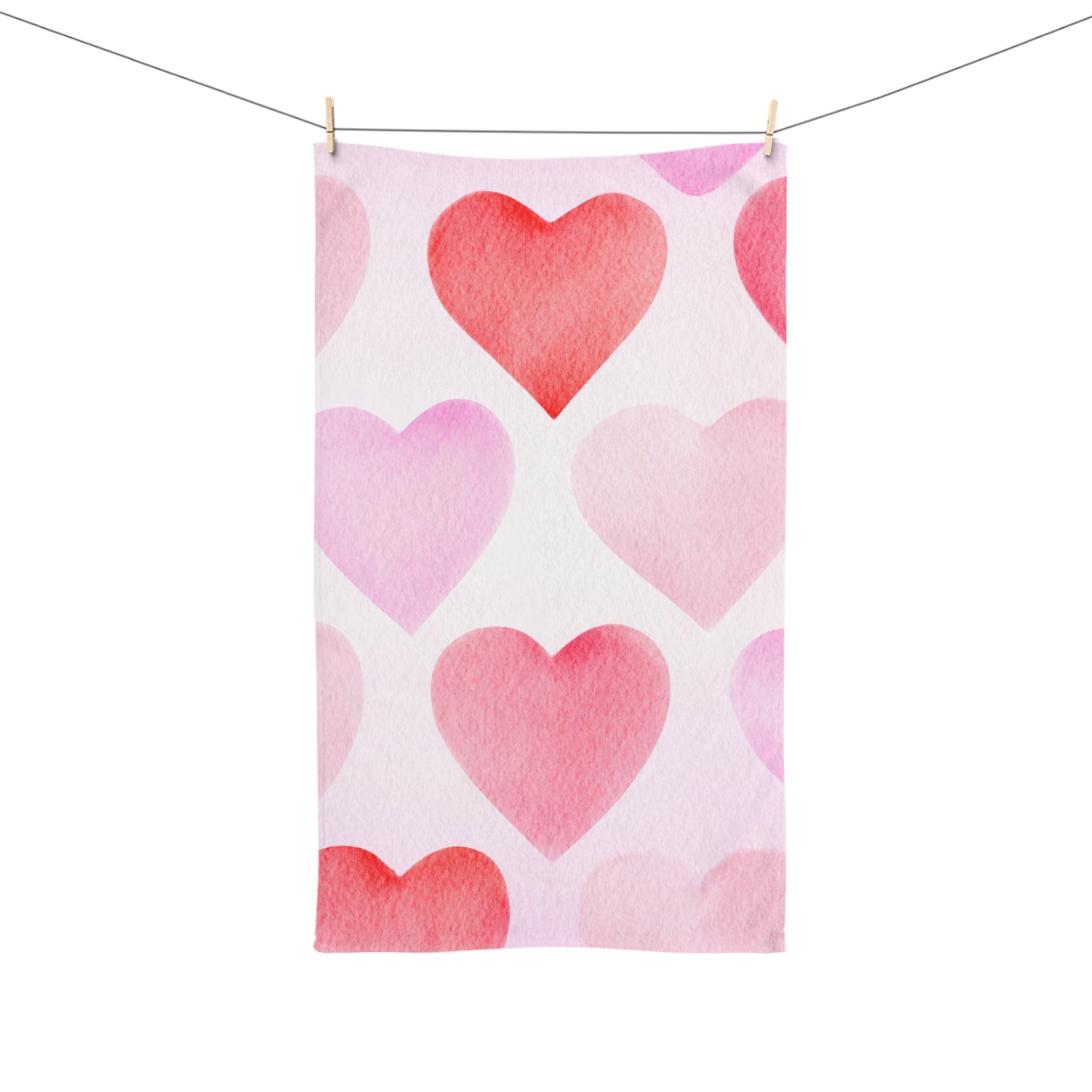Hearts Towel Valentine's Day Hand Towel