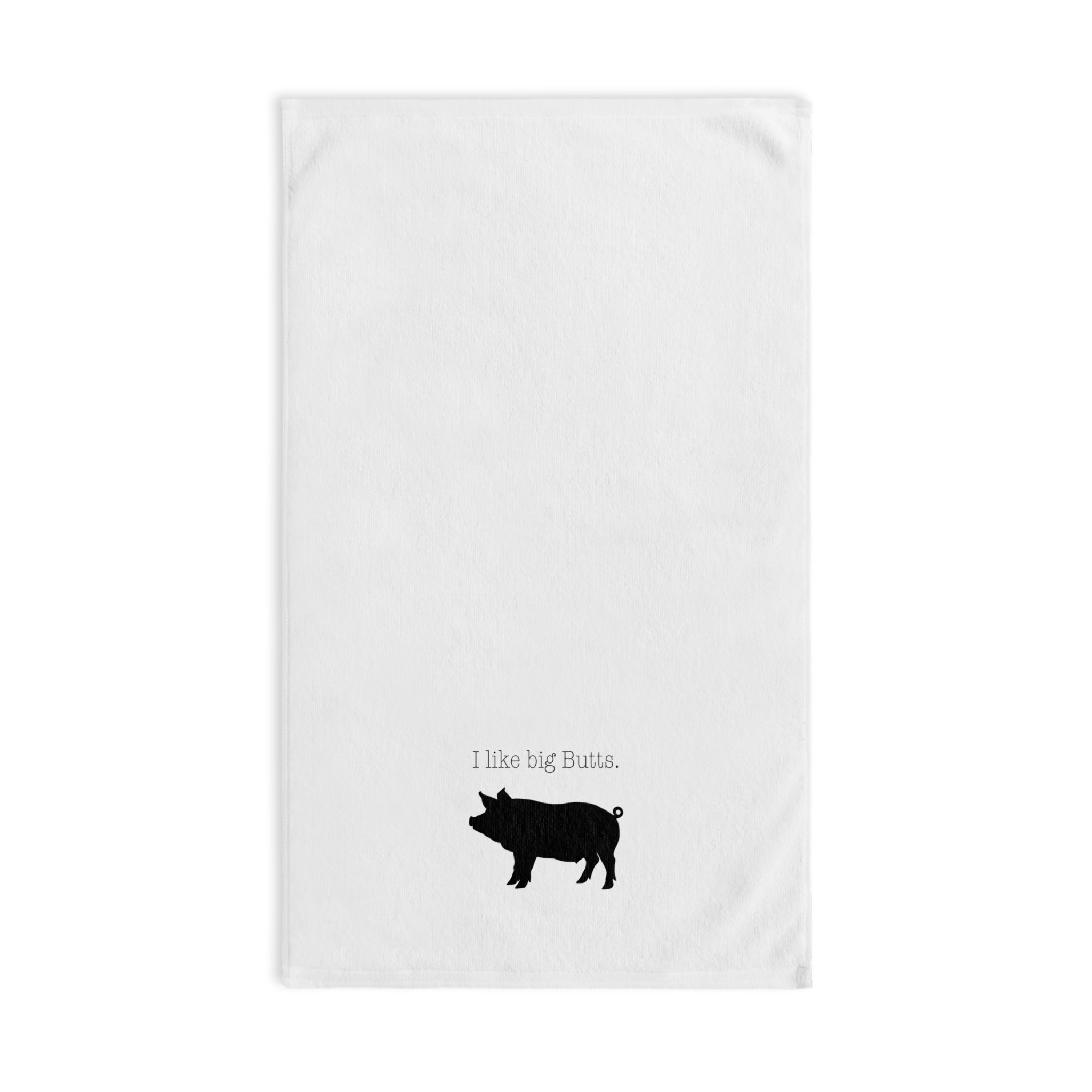 BBQ Kitchen Towel Funny Pig Hand Towel - I Like Big Butts Kitchen Towel, Cute Bathroom Towel, Farmhouse