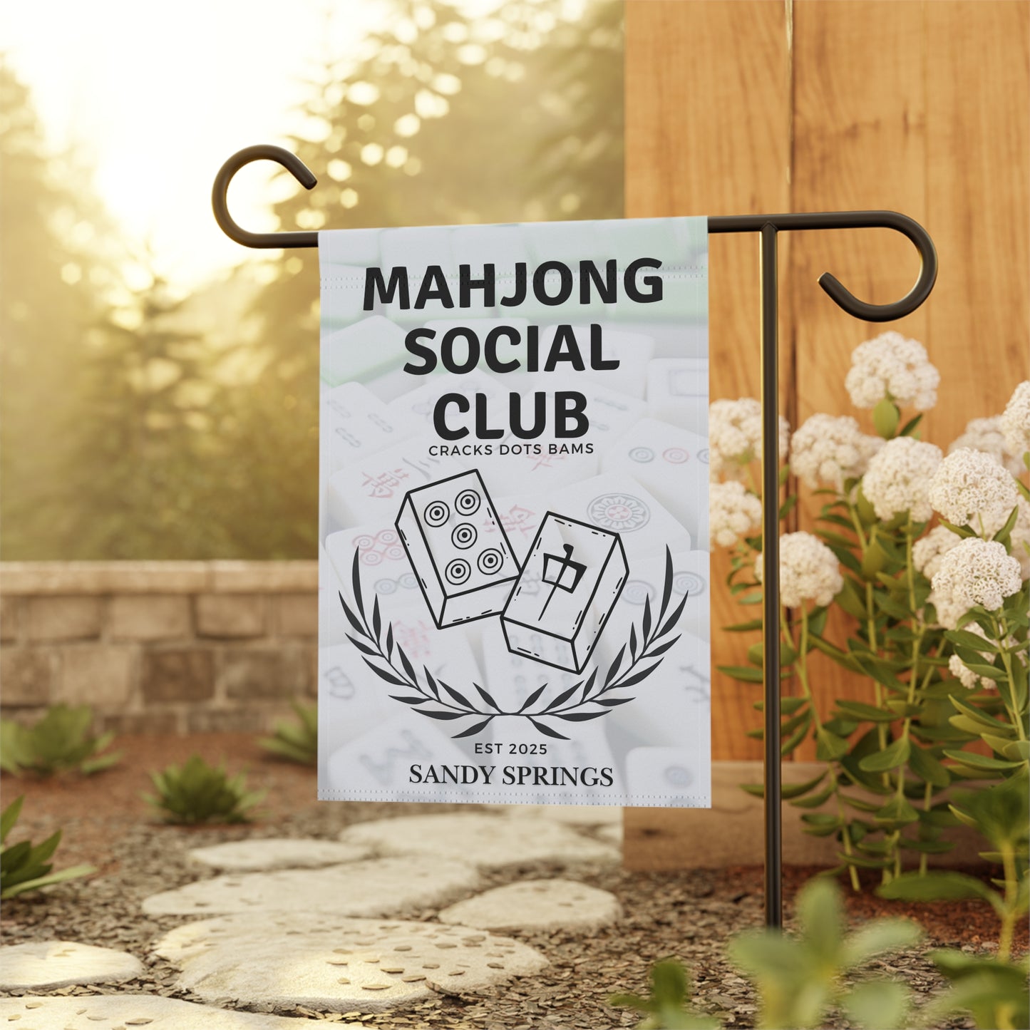 Mahjong Social Club Garden Flag Mahjong Club Flag Welcome to Mahjong Mahjong Gifts Mahjong Club