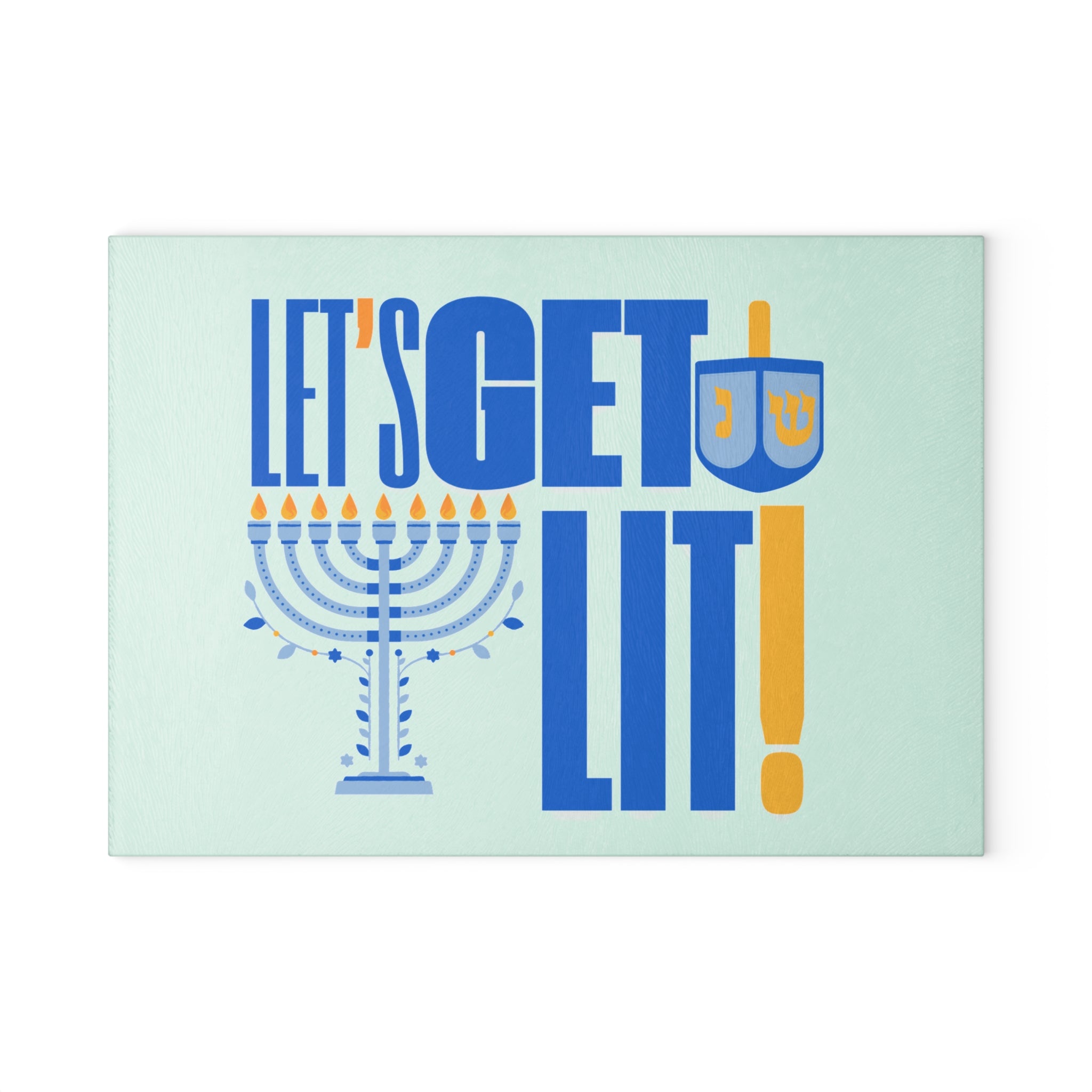 Menorah Wax Dripping Tray, Glass Board for Menorah Hanukiah Wax, Wax Tray for Chanukiah