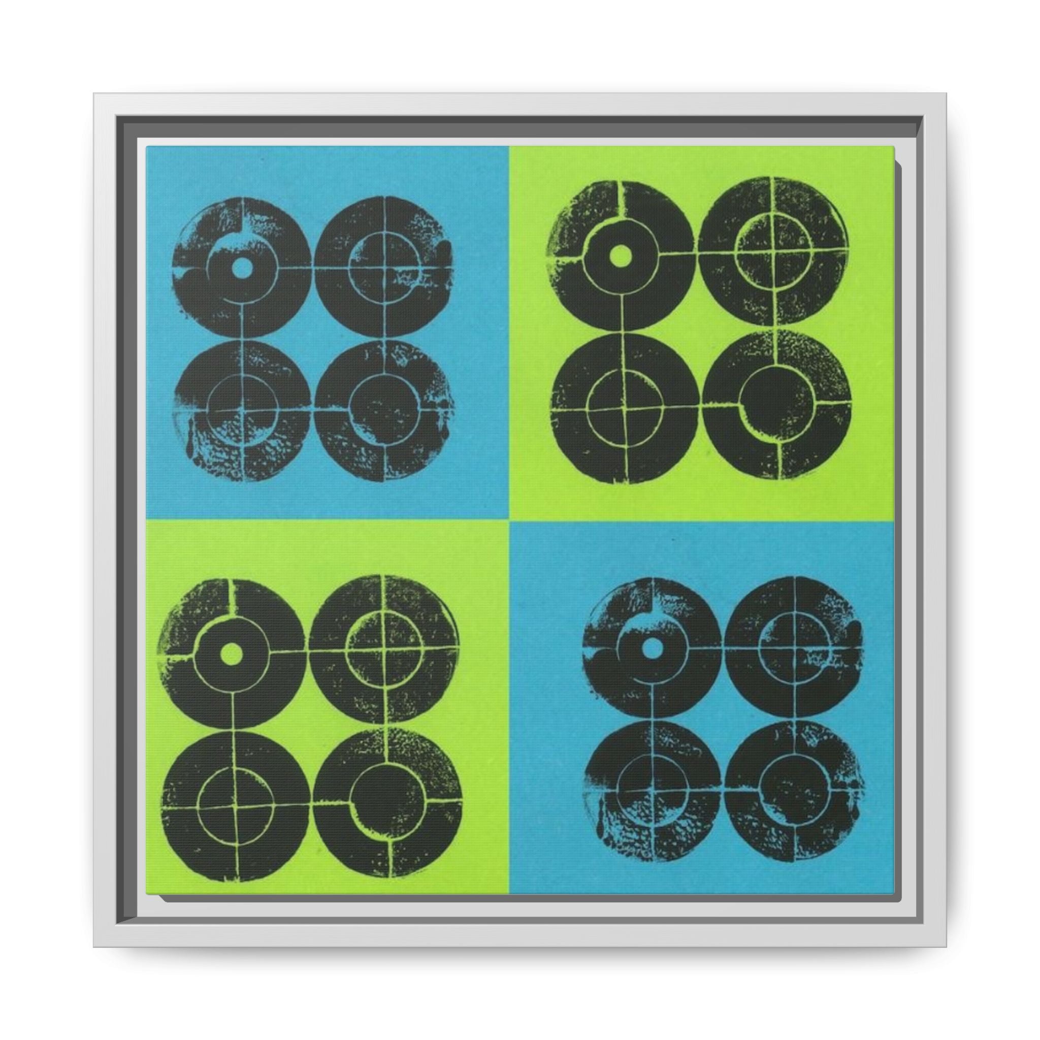 Printing With Legos Collagraph Matte Canvas, Framed