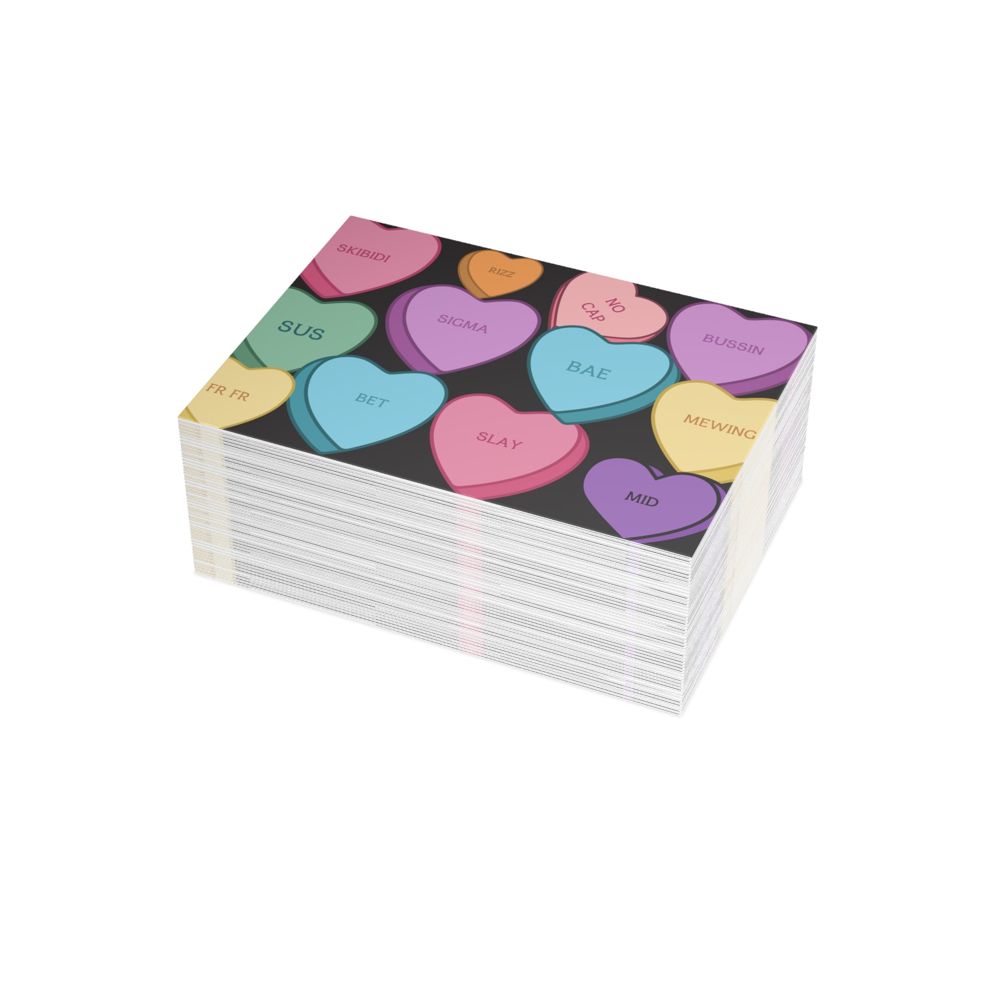Valentines Cards Packs for Classmates or Friends Valentines Kids Valentines Day Postcard Bundles (envelopes included)